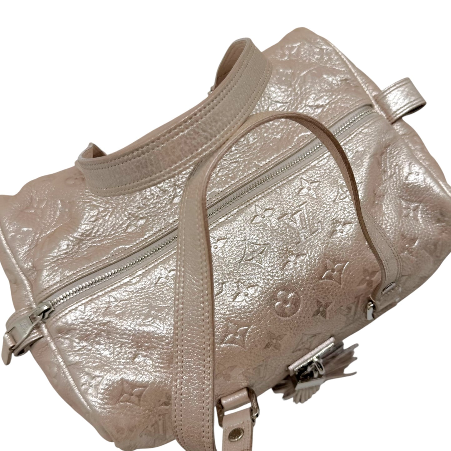 Louis Vuitton Boston Shoulder Bag Pink Shimmer Monogram