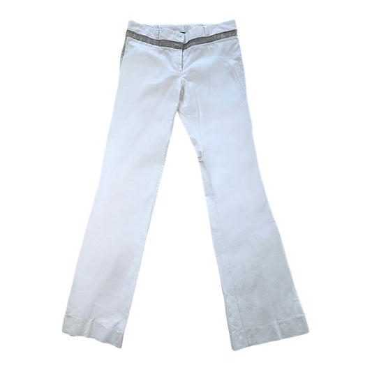 Dolce & Gabbana Snakeskin Trim White Pants