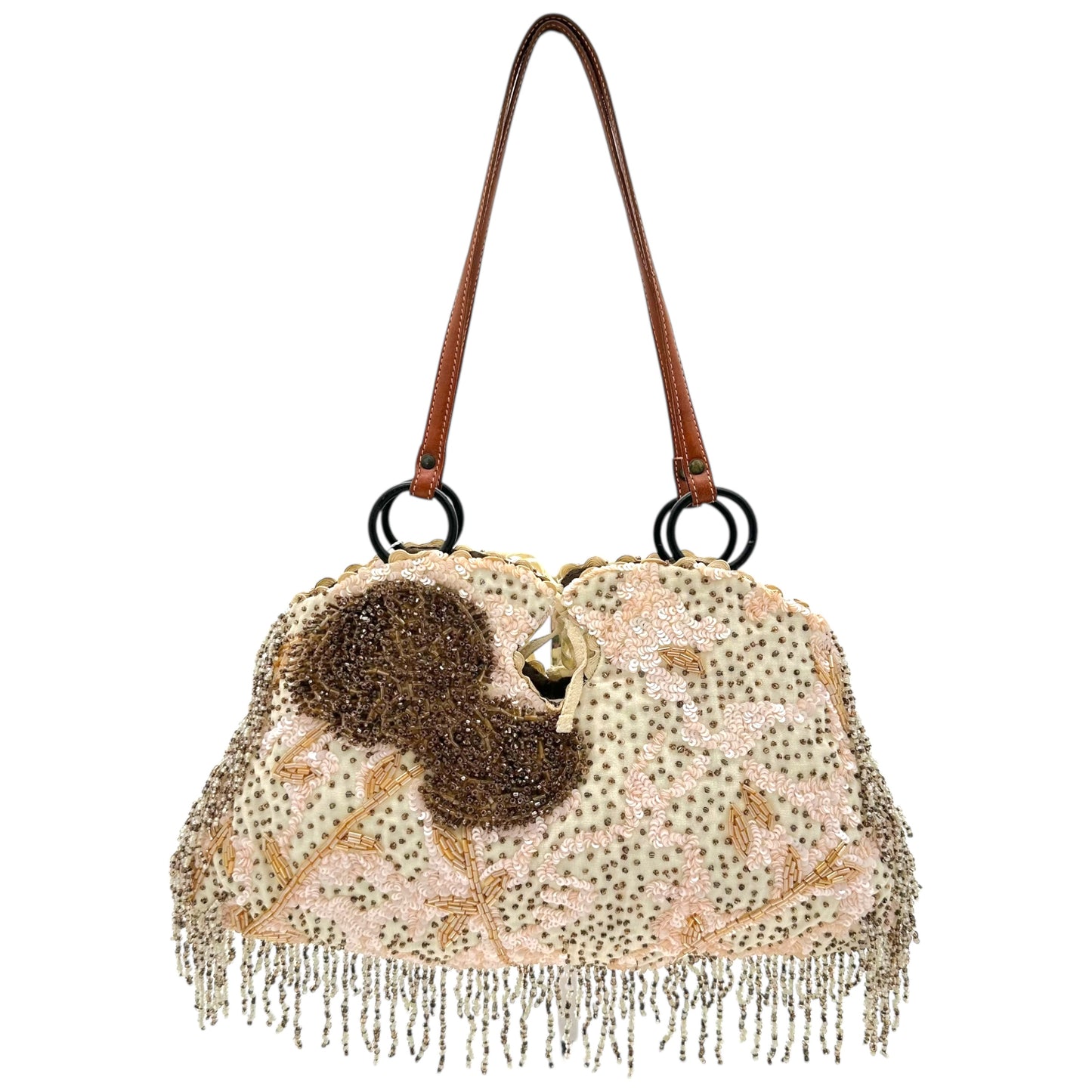 Jamin Puech Ivory Beaded Fringe Shoulder Bag - Outfit Repeater