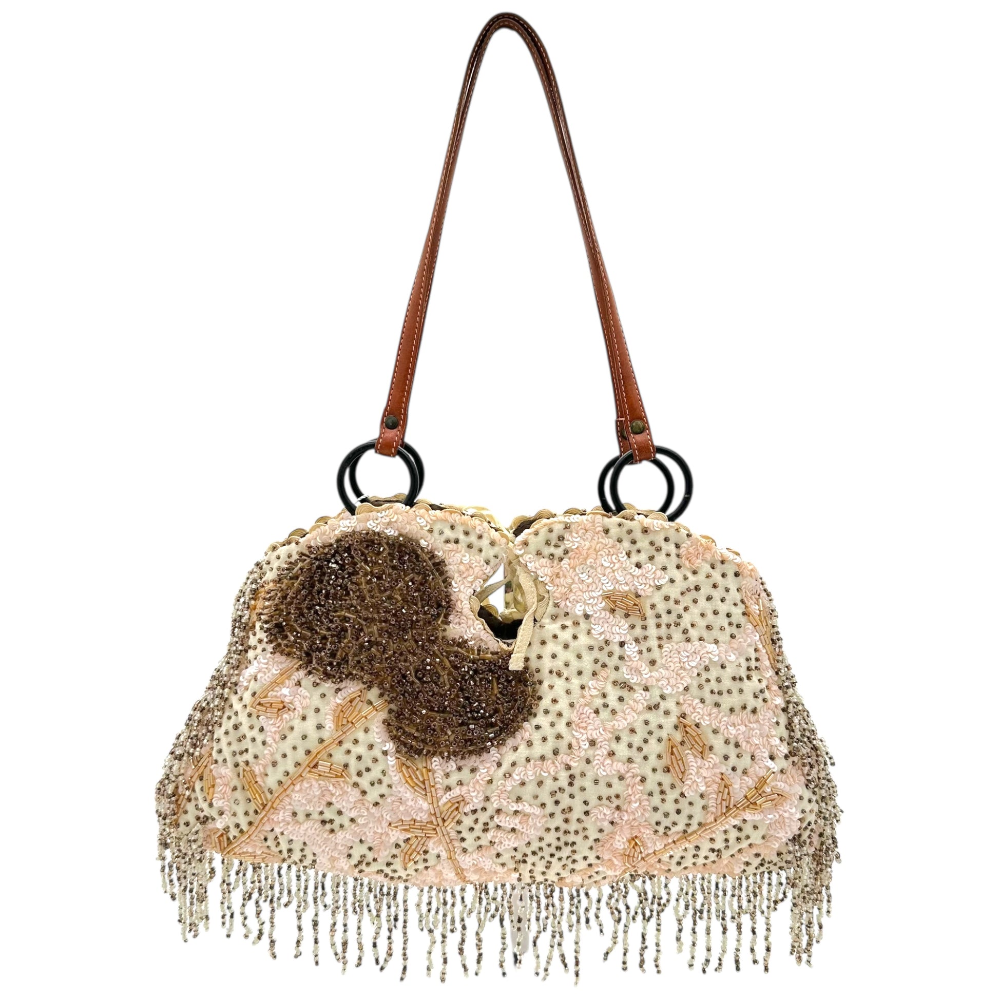 Jamin Puech Ivory Beaded Fringe Shoulder Bag - Outfit Repeater