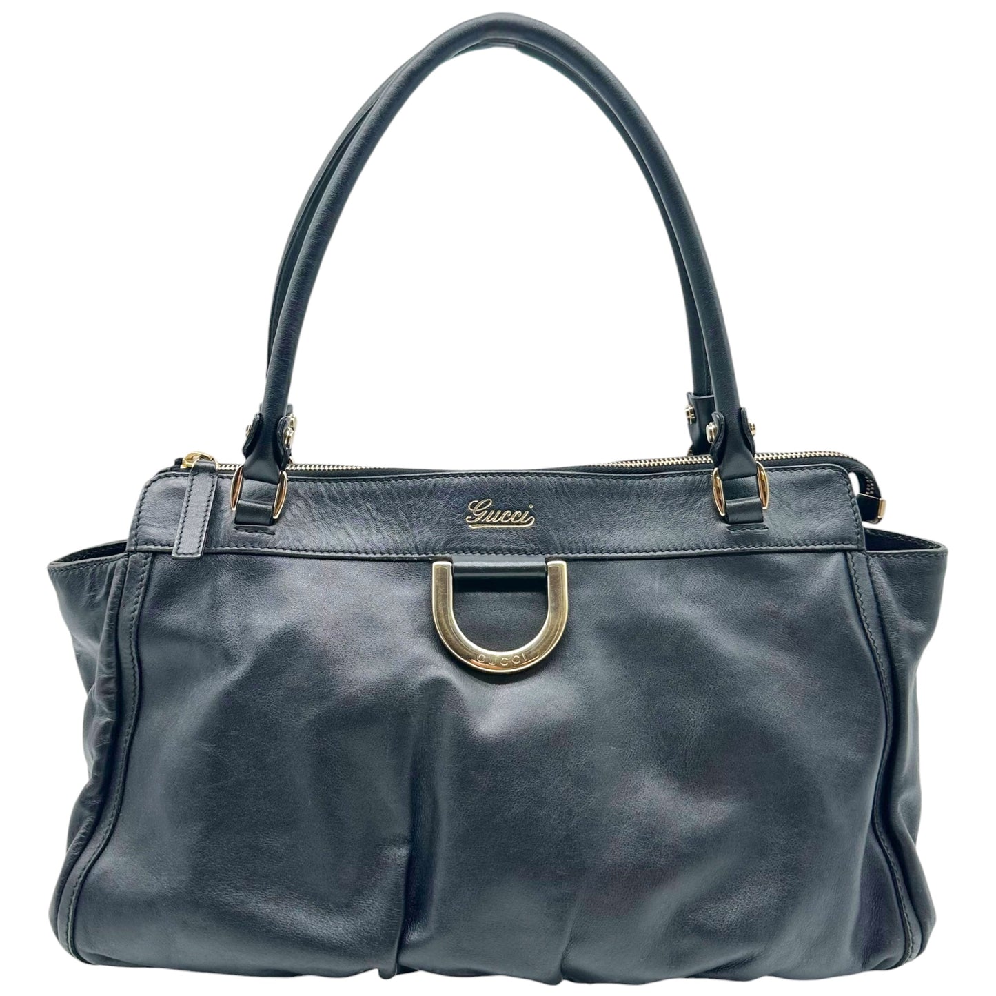 Gucci Black Leather Large Abby Shoulder Bag