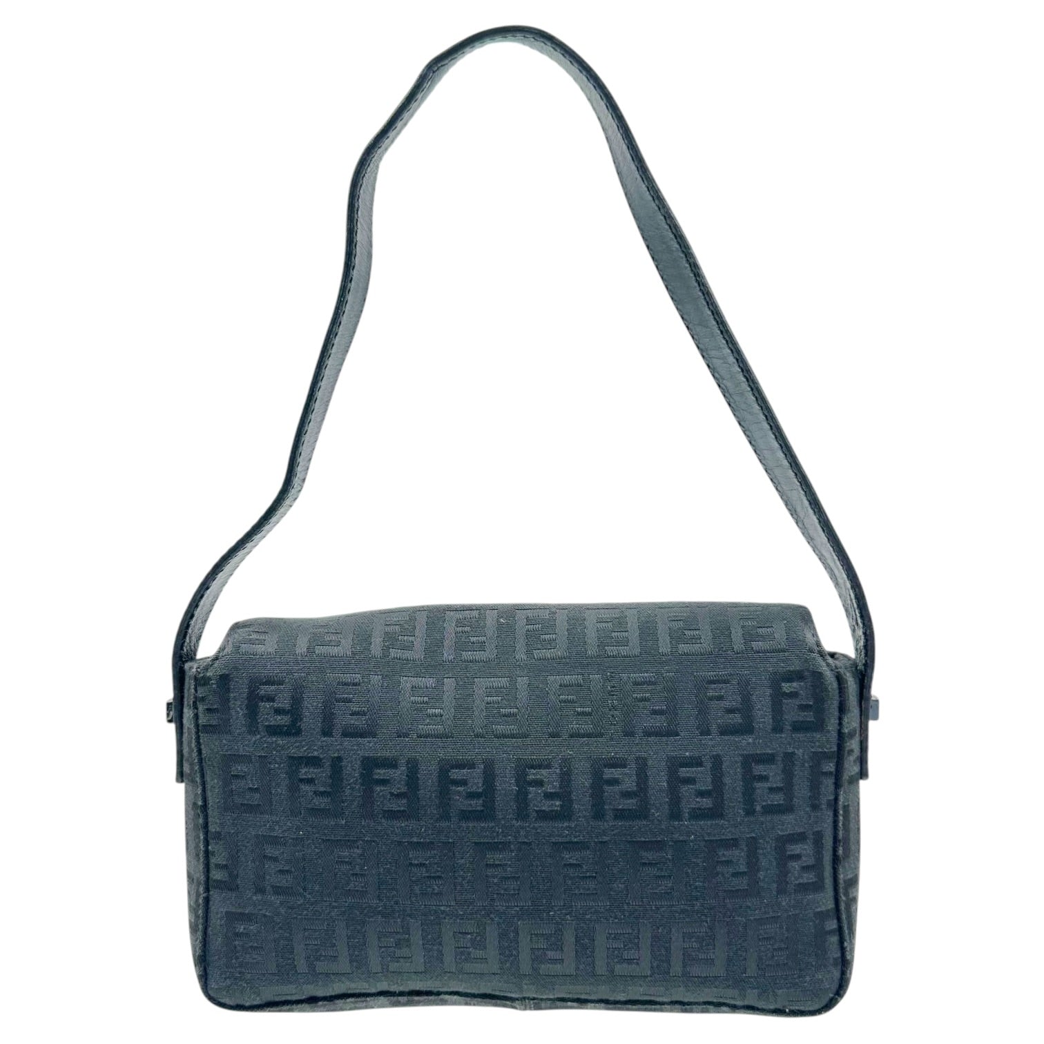 Fendi Mini Shoulder Bag Black Zucchino Monogram