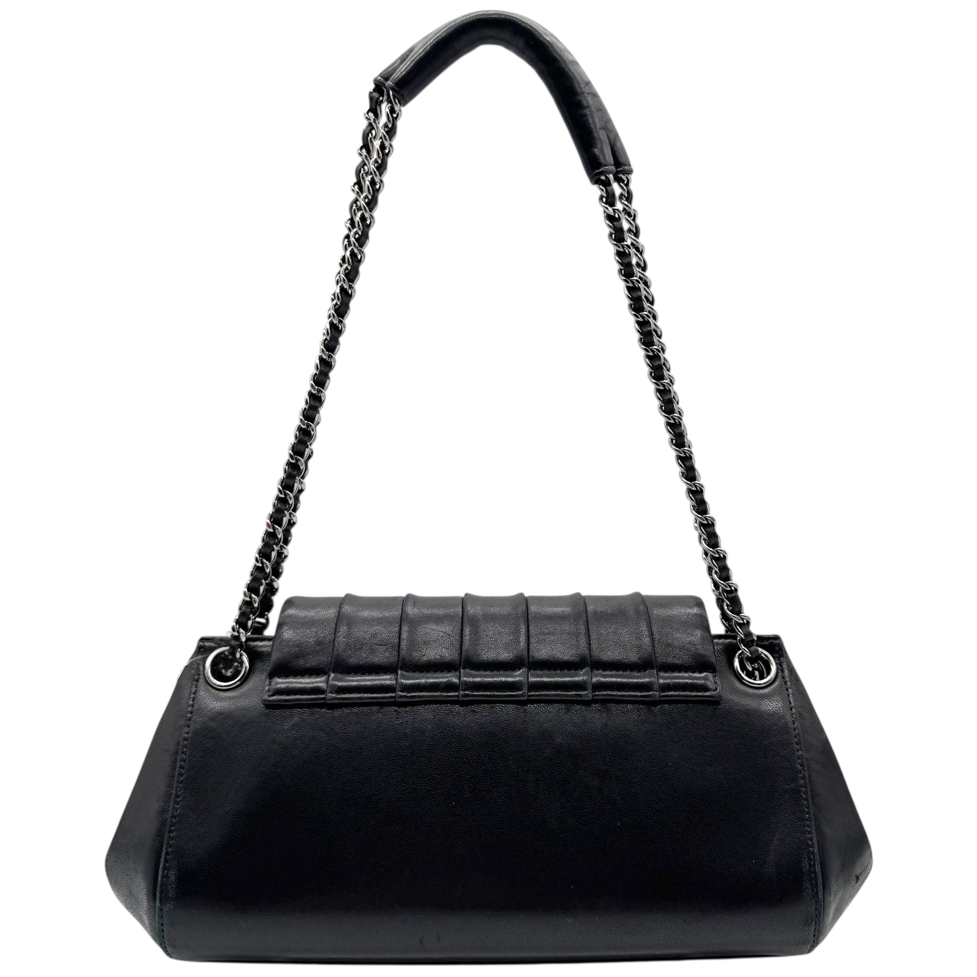 Chanel Black Lambskin Quilted Leather Accordion Shoulder Bag 2002-03 - Outfit Repeater