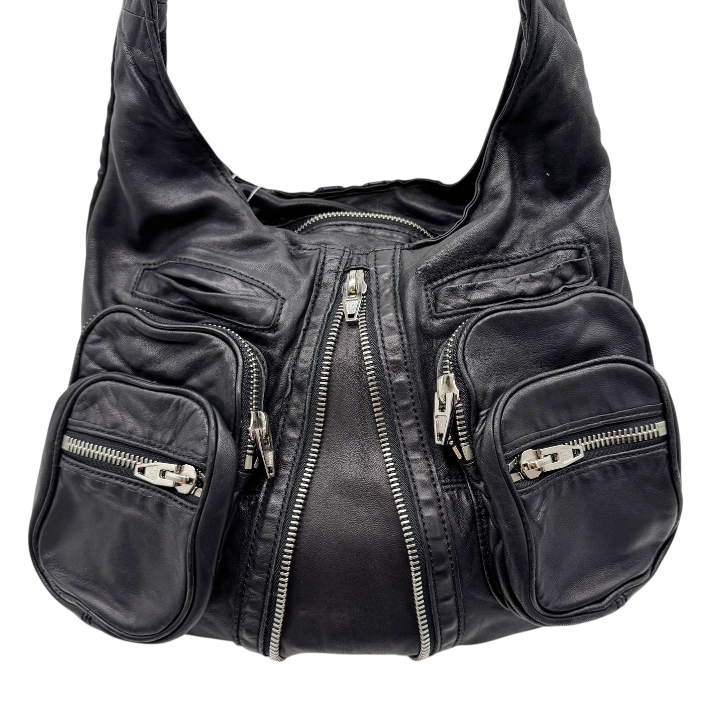 Alexander Wang Black Lambskin Donna Hobo Satchel Bag - Outfit Repeater
