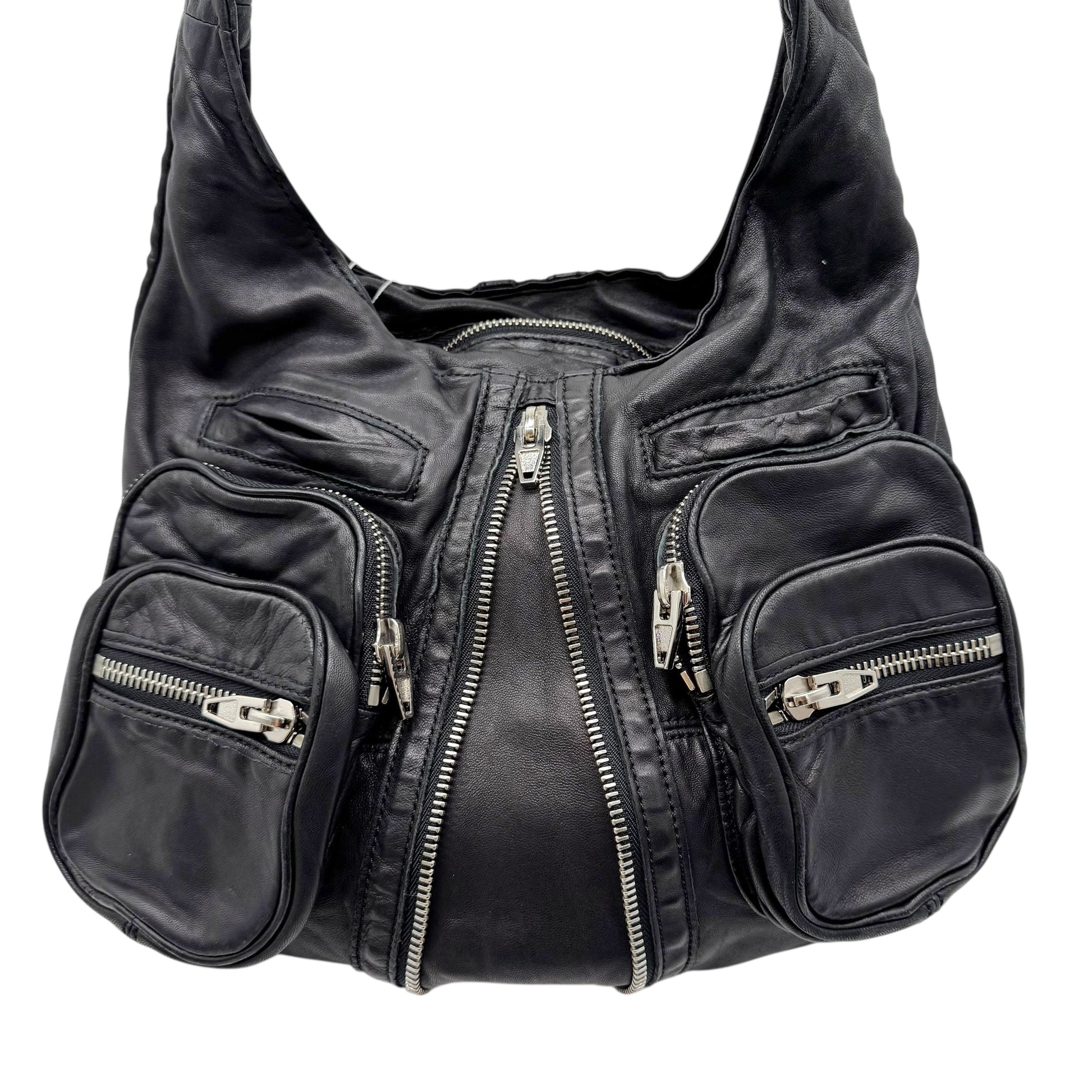 Alexander Wang Black Lambskin Donna Hobo Satchel Bag - Outfit Repeater