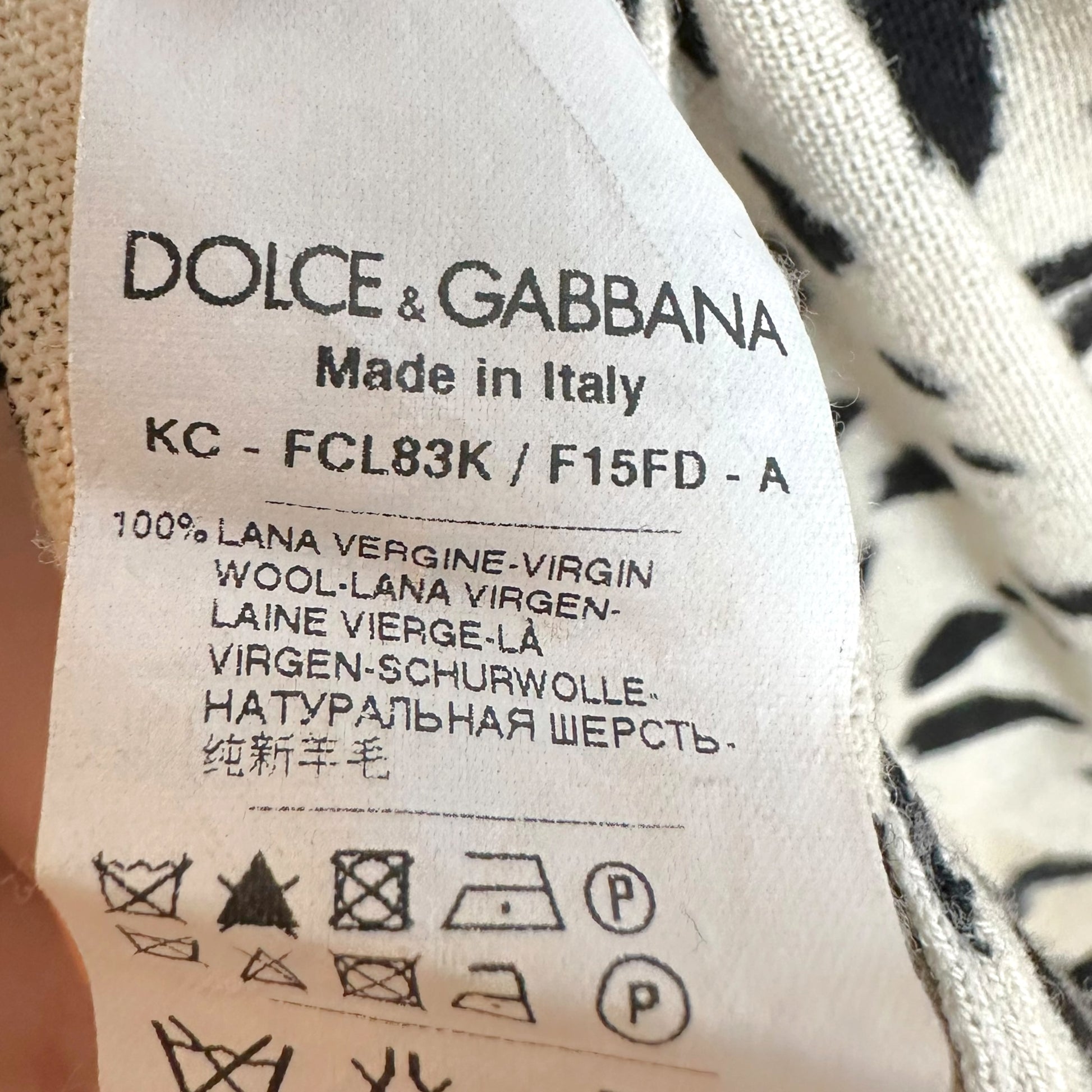Dolce & Gabbana Black White Leopard Print Cashmere Cardigan