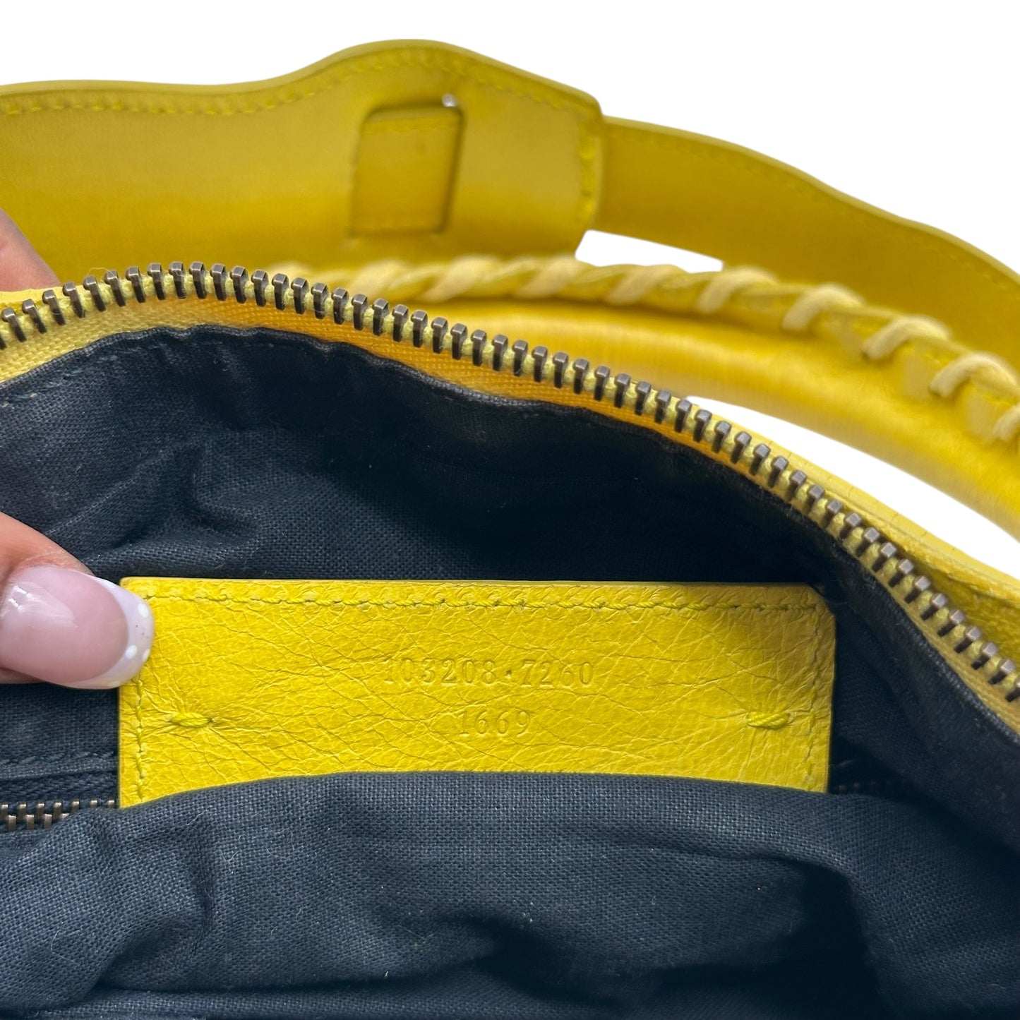 Balenciaga Yellow Leather First City Bag