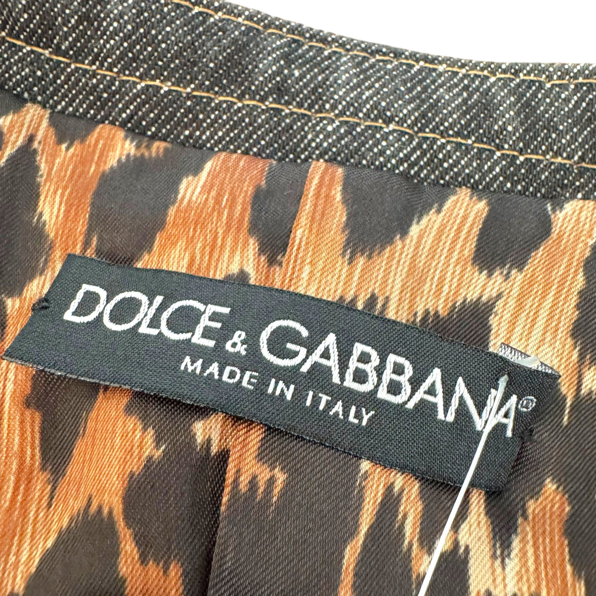 Dolce & Gabbana Denim Butterfly Patchwork Vest Top