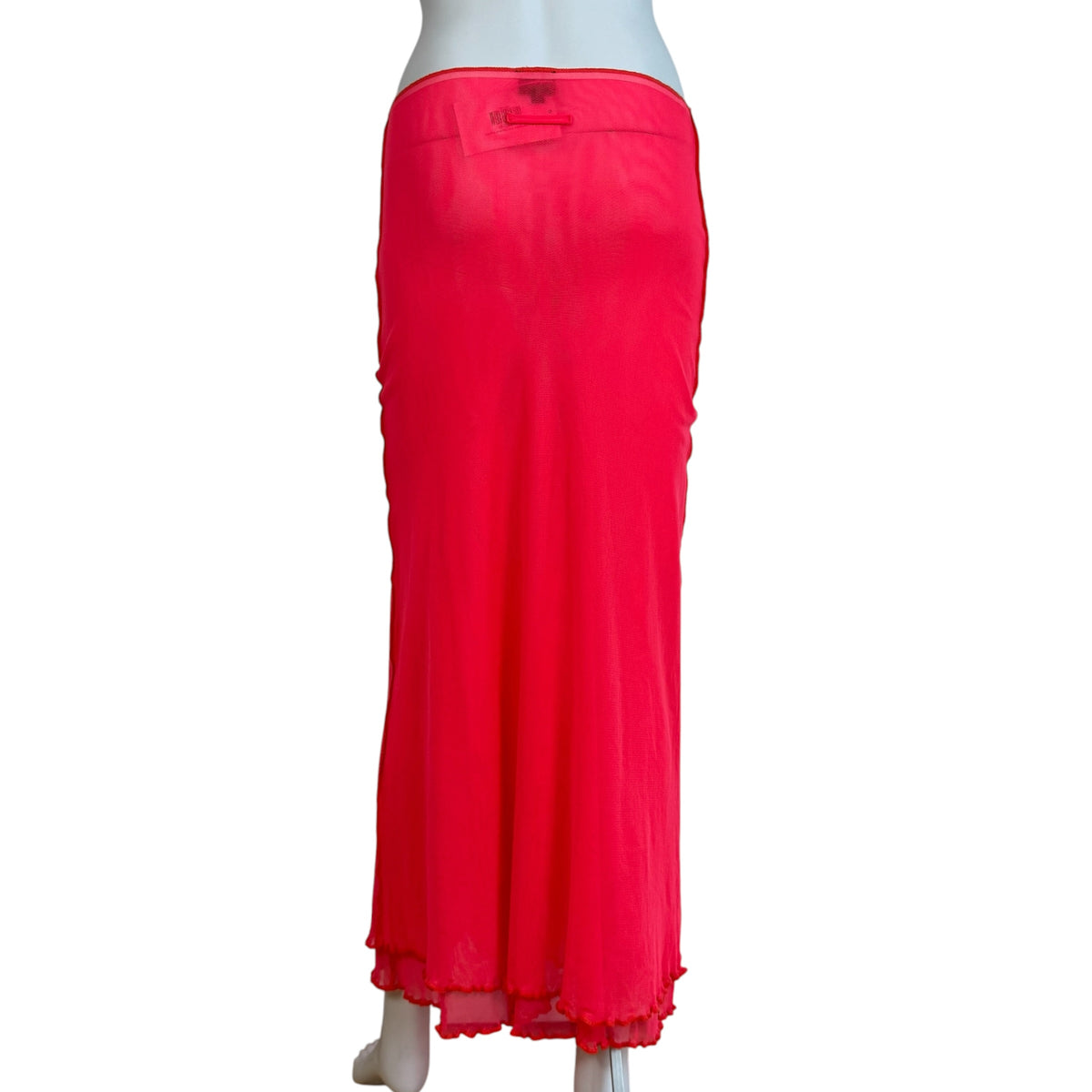 Jean Paul Gaultier Neon Pink Mesh Maxi Skirt