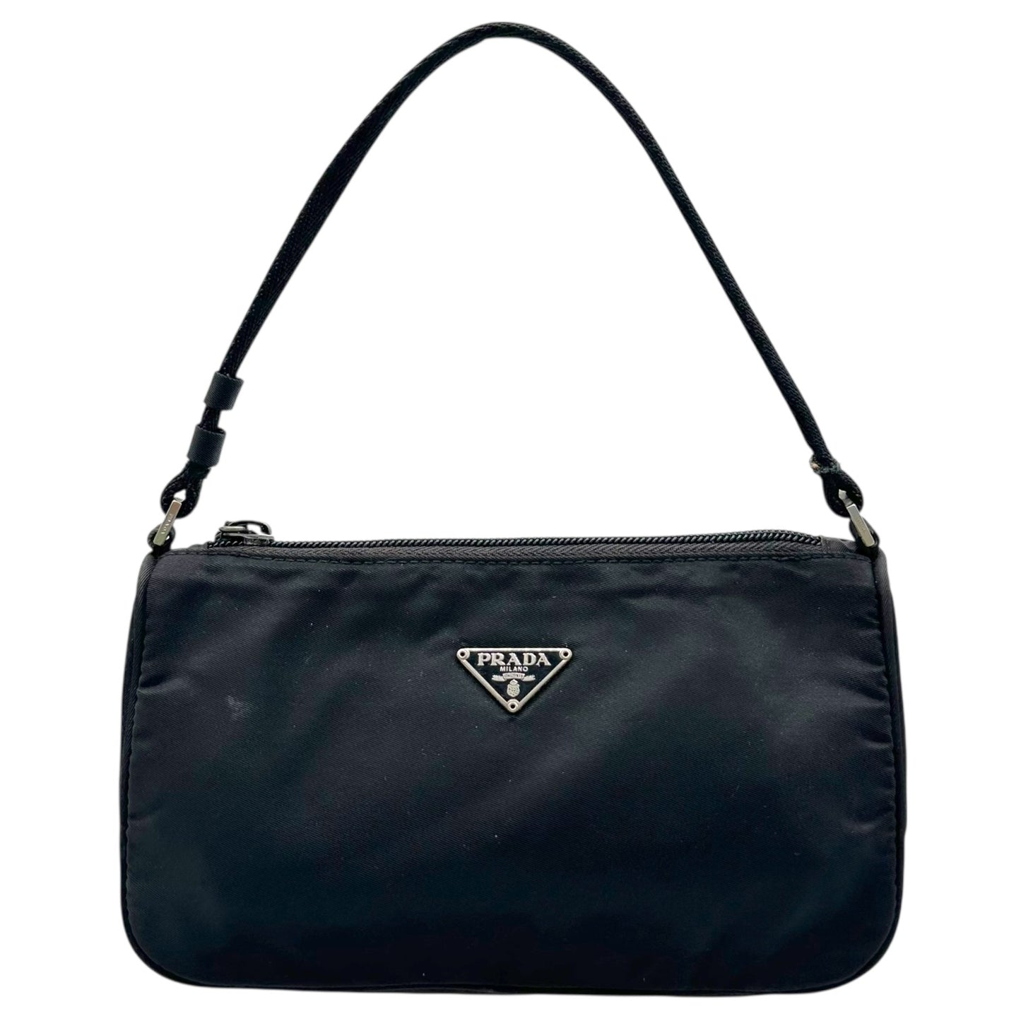 Prada Black Nylon Mini Pochette Bag