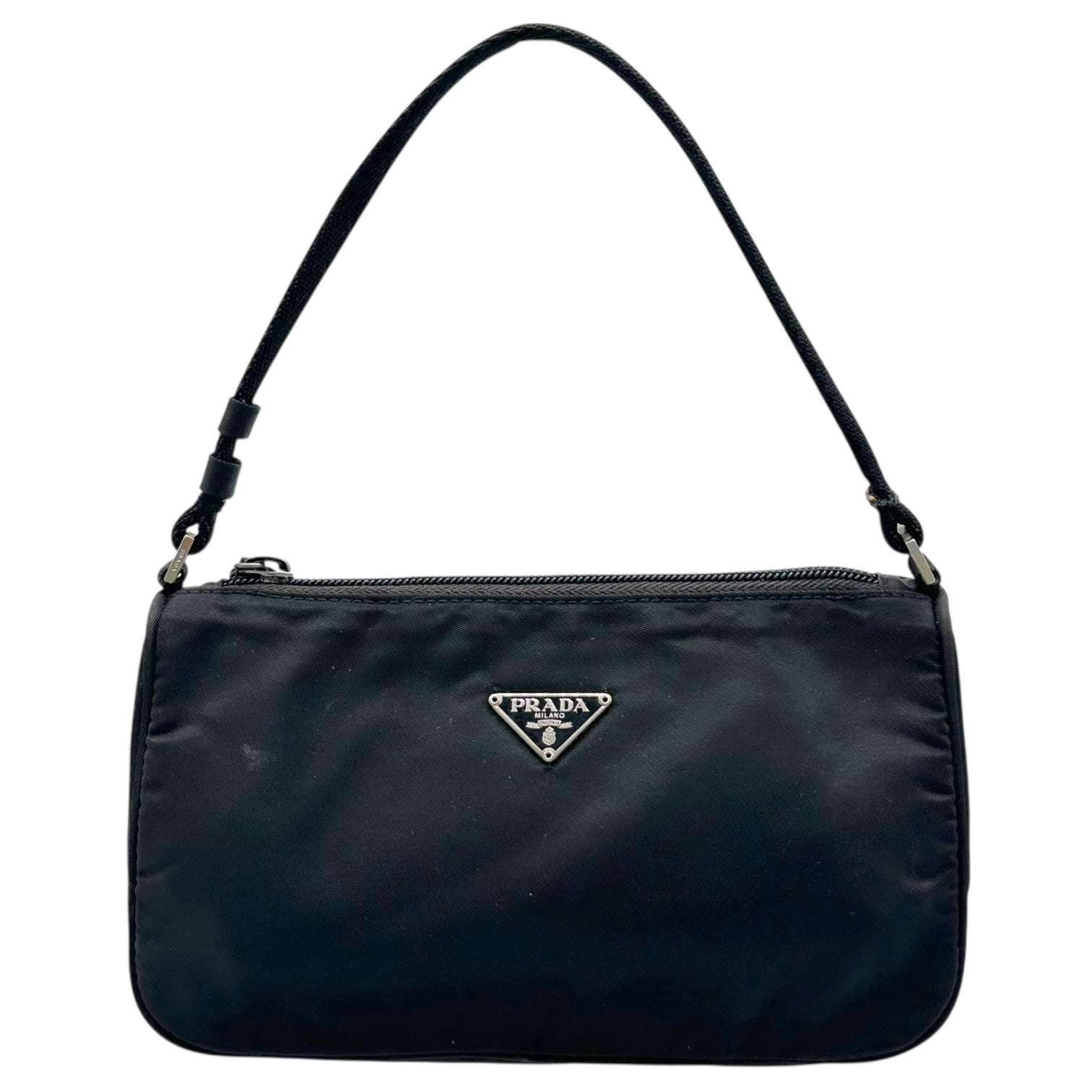 Prada Black Nylon Mini Pochette Bag