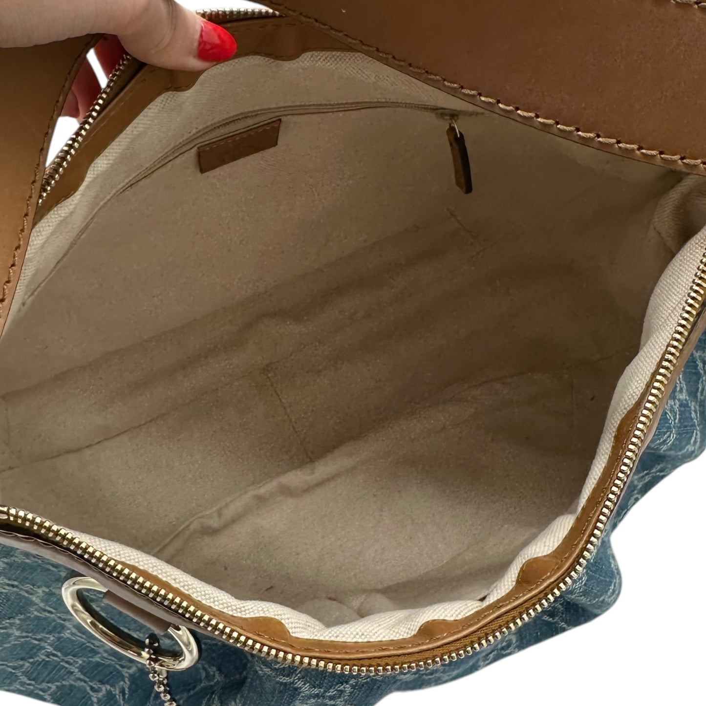 Gucci Denim Monogram Sukey Hobo Bag - Outfit Repeater