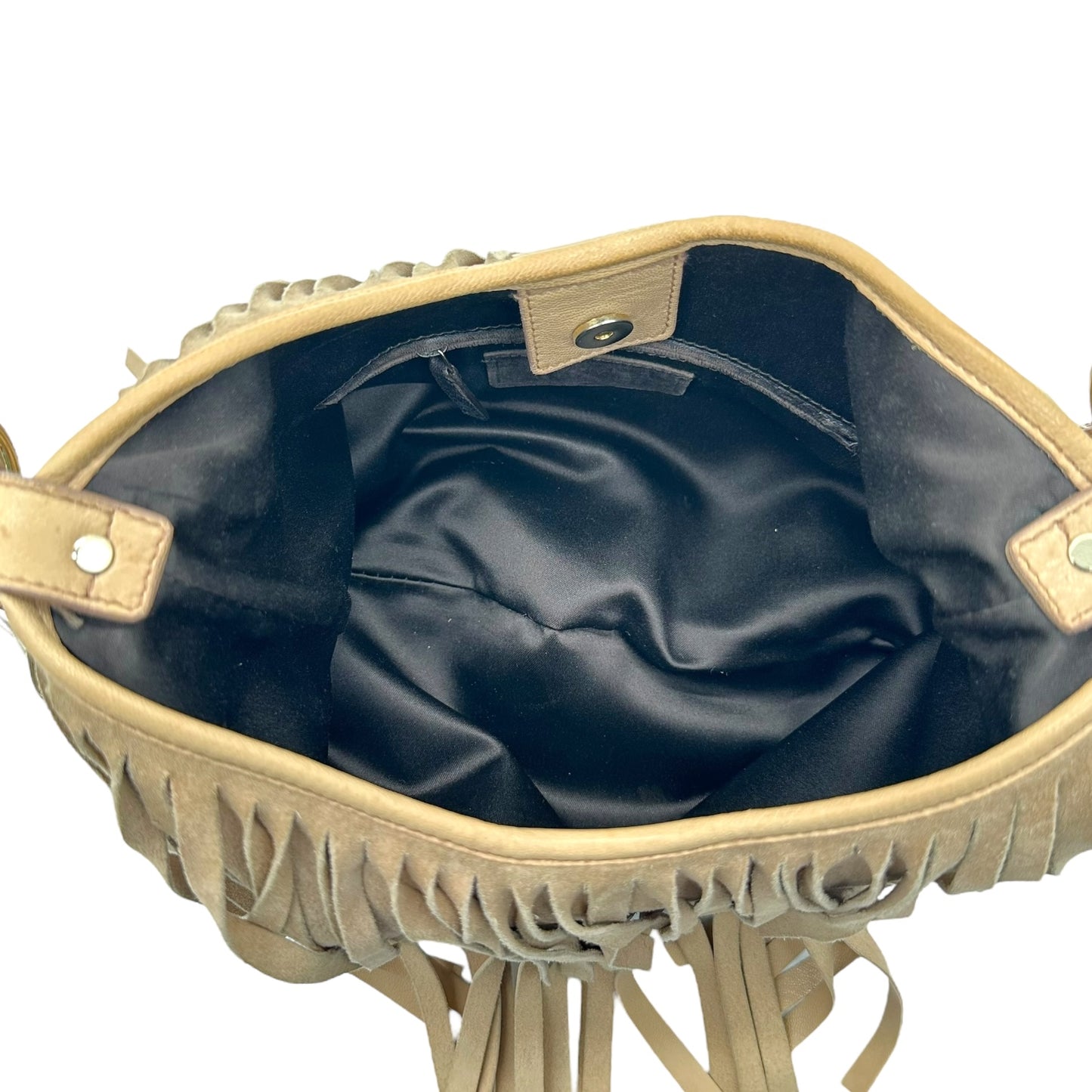Yves Saint Laurent by Tom Ford Tan Suede Fringe Shoulder Bag