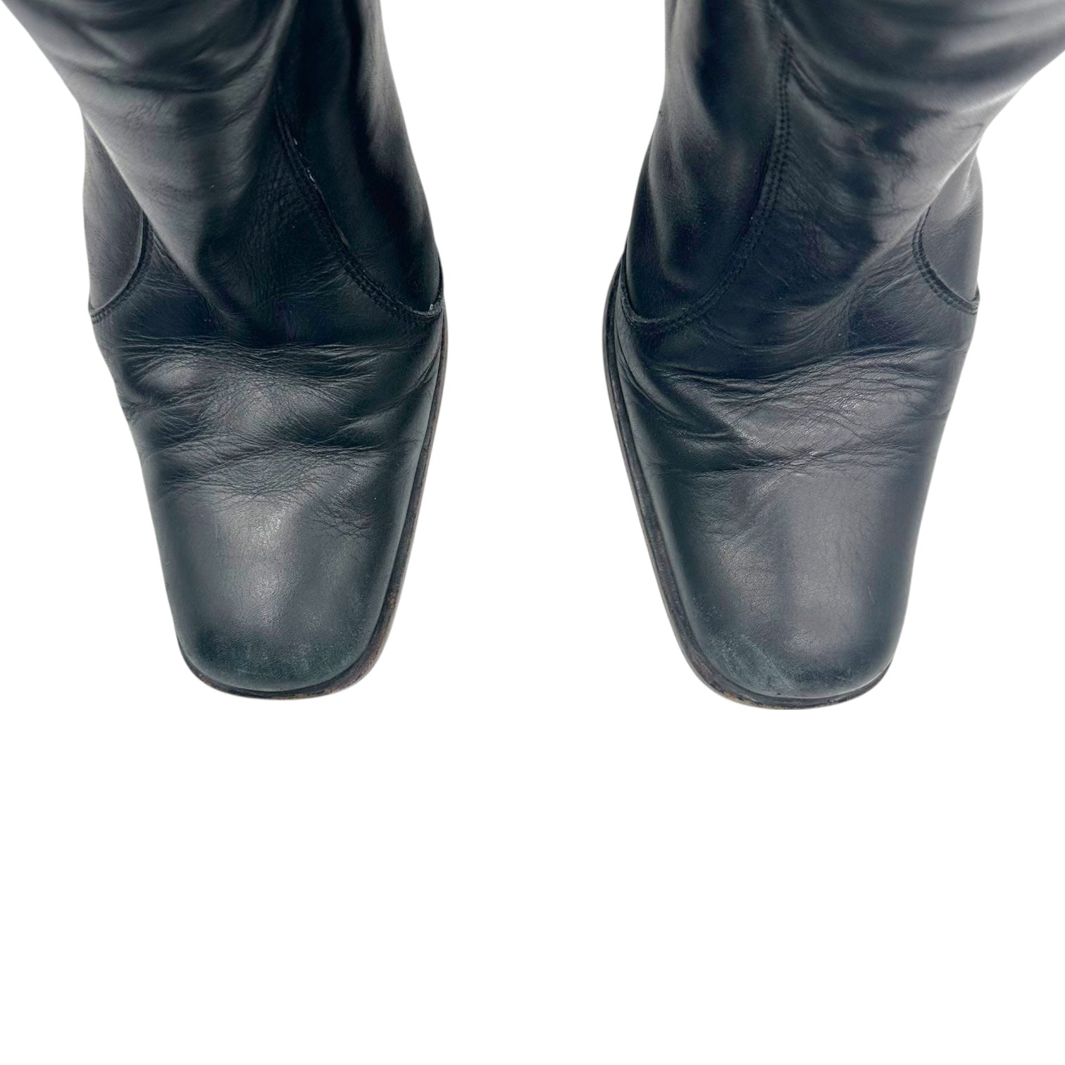 Dolce & Gabbana A/W 2006 Black Leather Heeled 'Western' Boots - Outfit Repeater