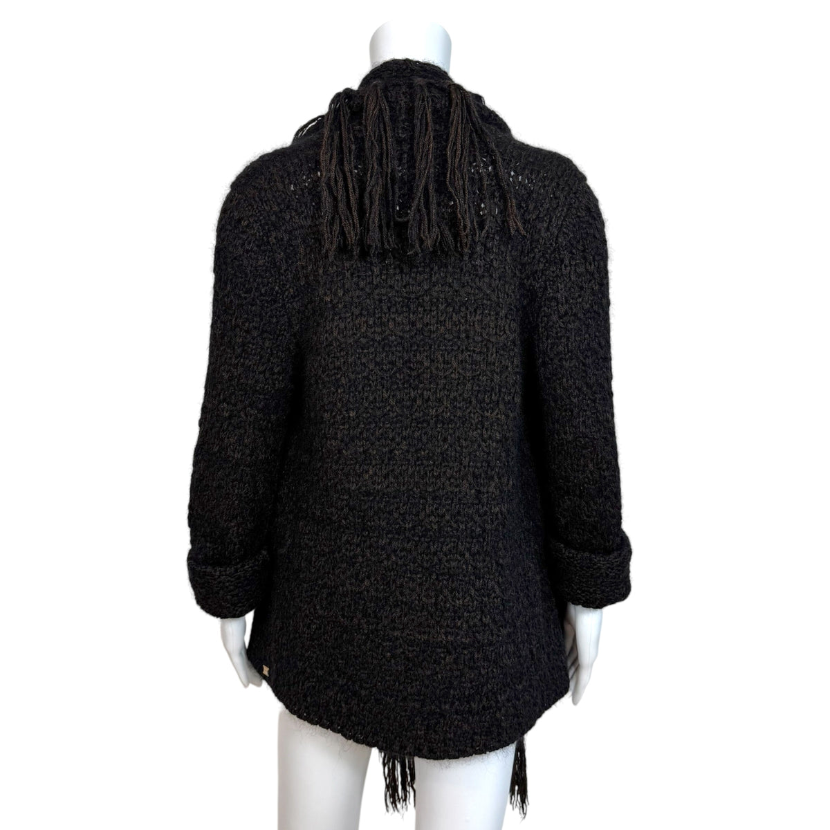 Gucci F/W 2012 Brown Fringe Trim Cardigan