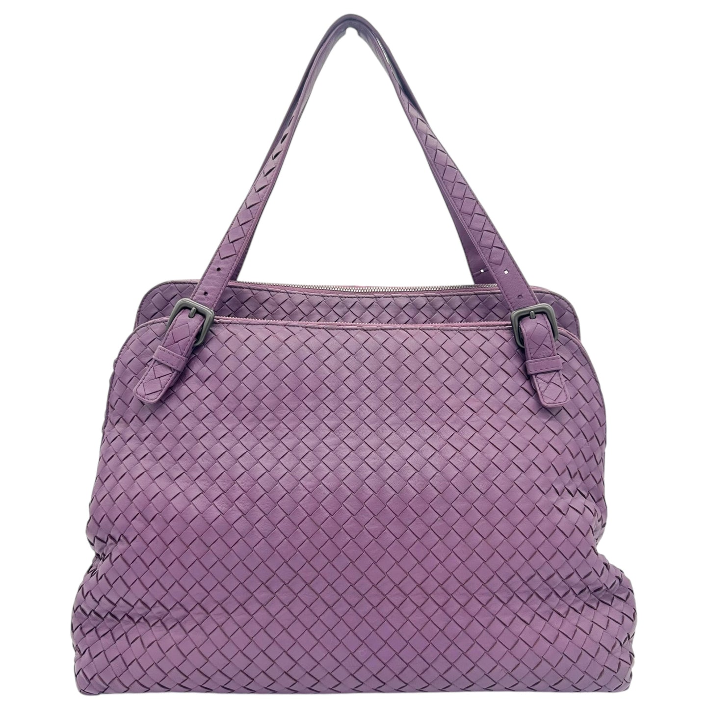 Bottega Veneta Purple Intrecciato Tote Bag