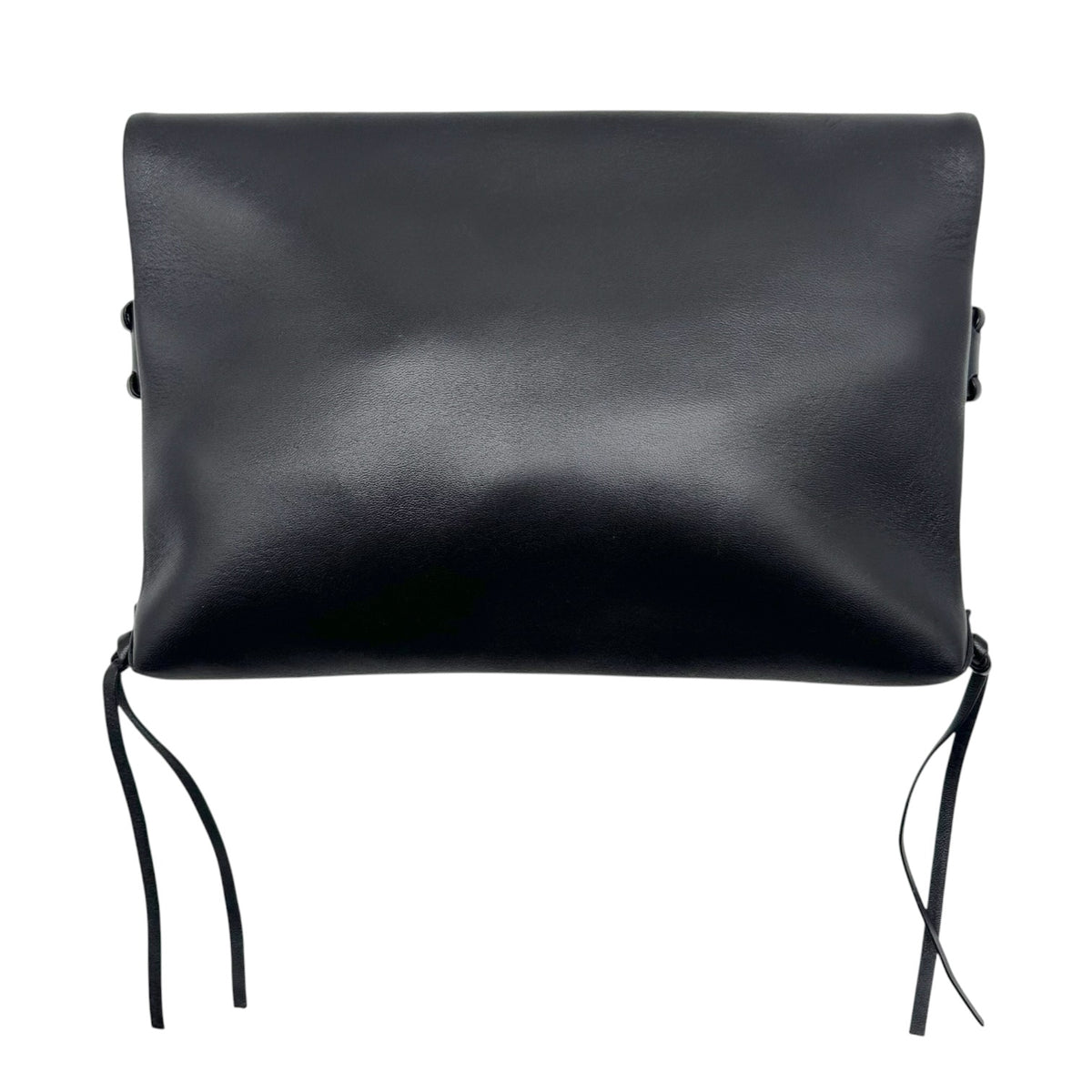 Chloe Black Leather Stone Embellished Clutch Bag
