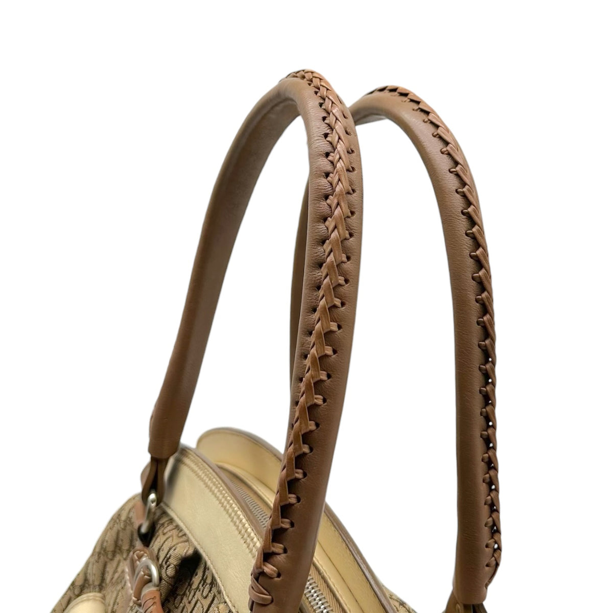 Christian Dior Cargo Pocket Shoulder Bag Tan Trotter Monogram