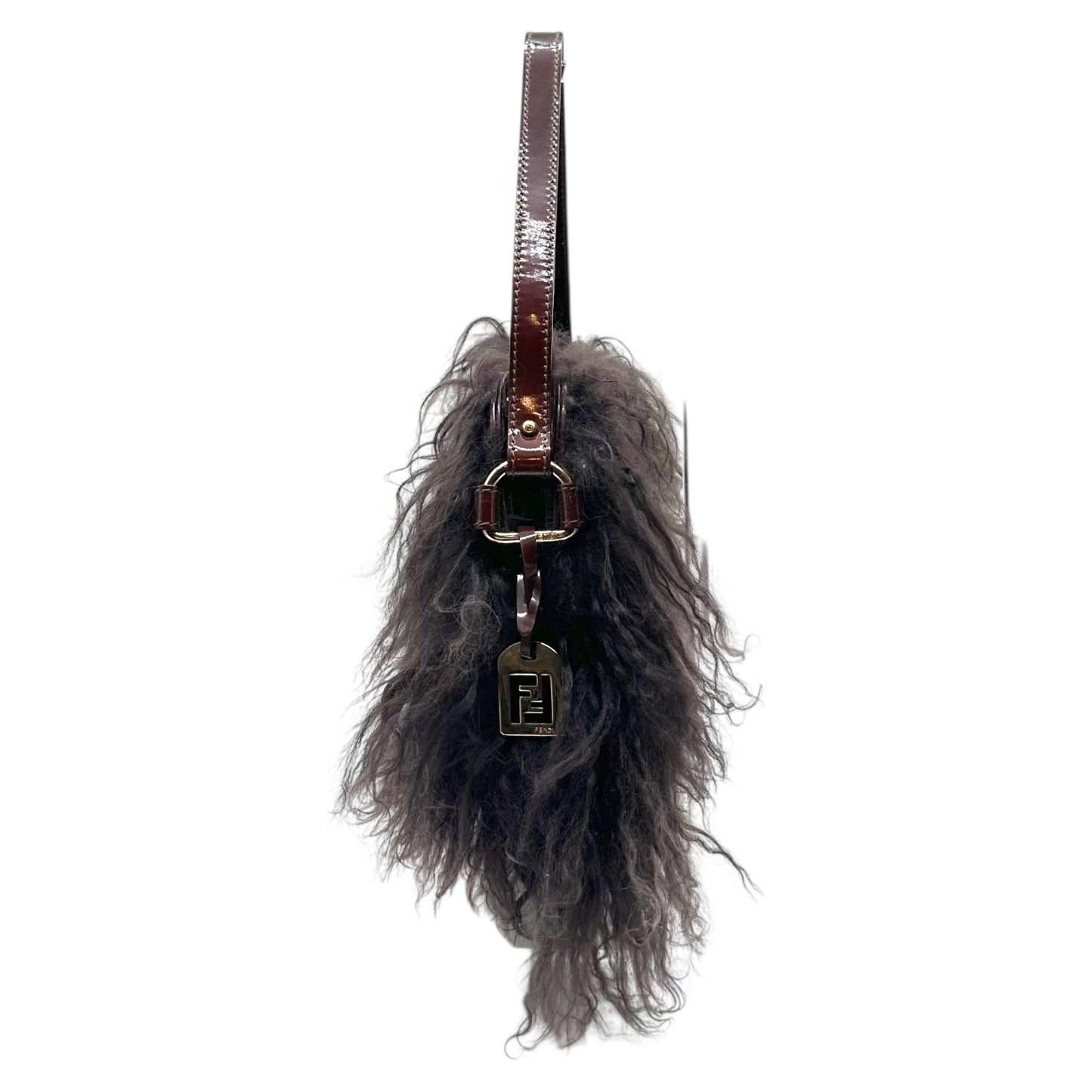 Fendi Brown Mongolian Lamb Fur Shoulder Bag - Outfit Repeater