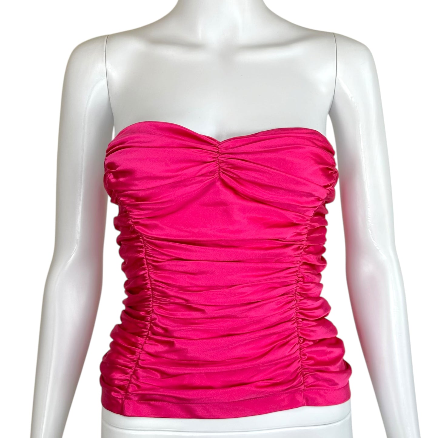 D&G Bustier Top Hot Pink Strapless Fitted Early 2000s