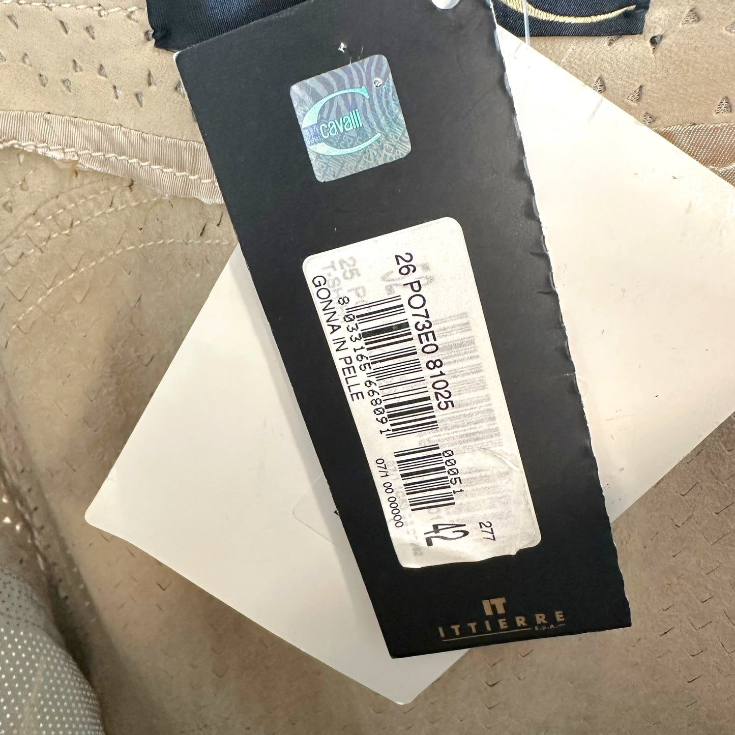 Just Cavalli Roberto Cavalli Laser-Cut Leather Midi Skirt NEW - Outfit Repeater