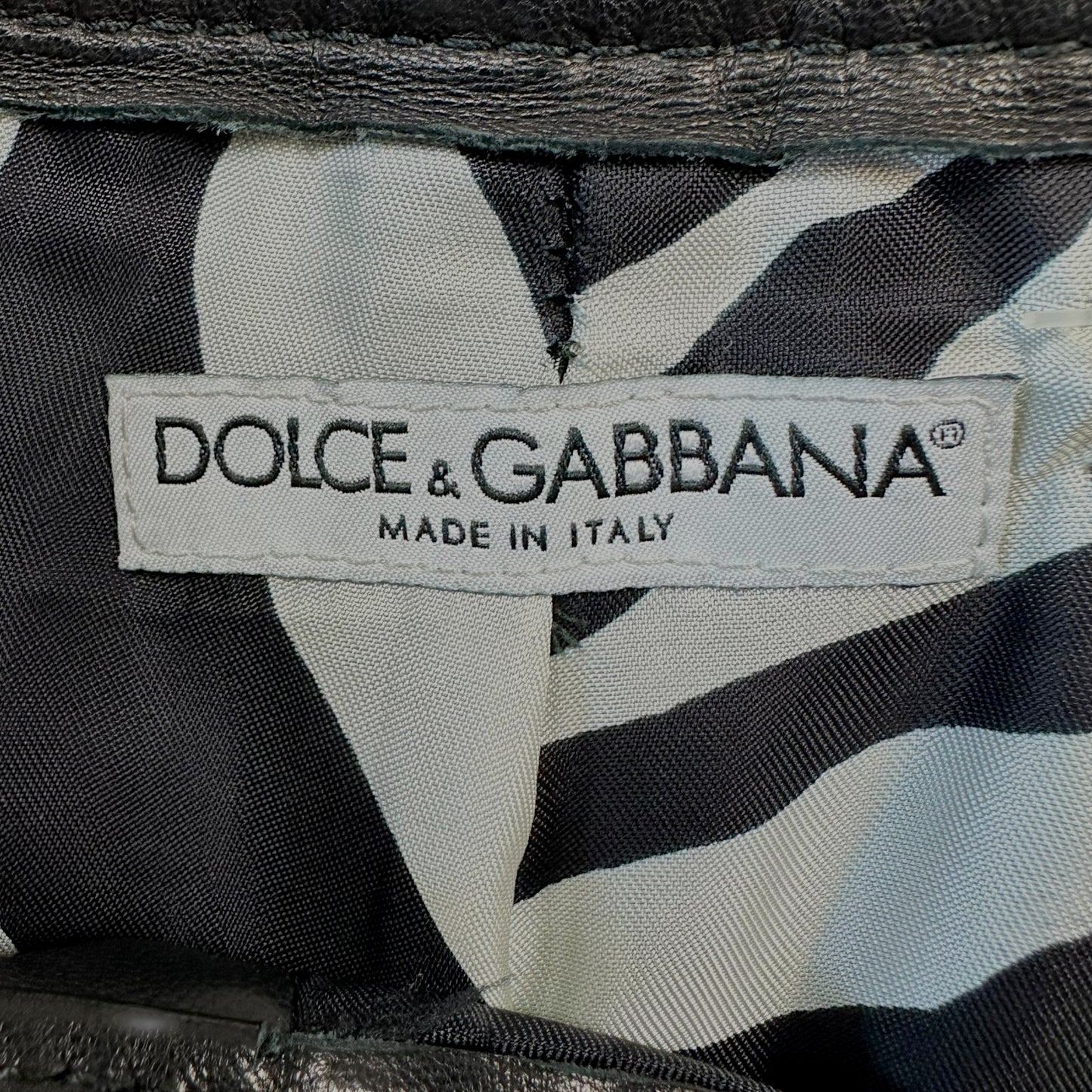 Dolce & Gabbana Belted Leather Pants