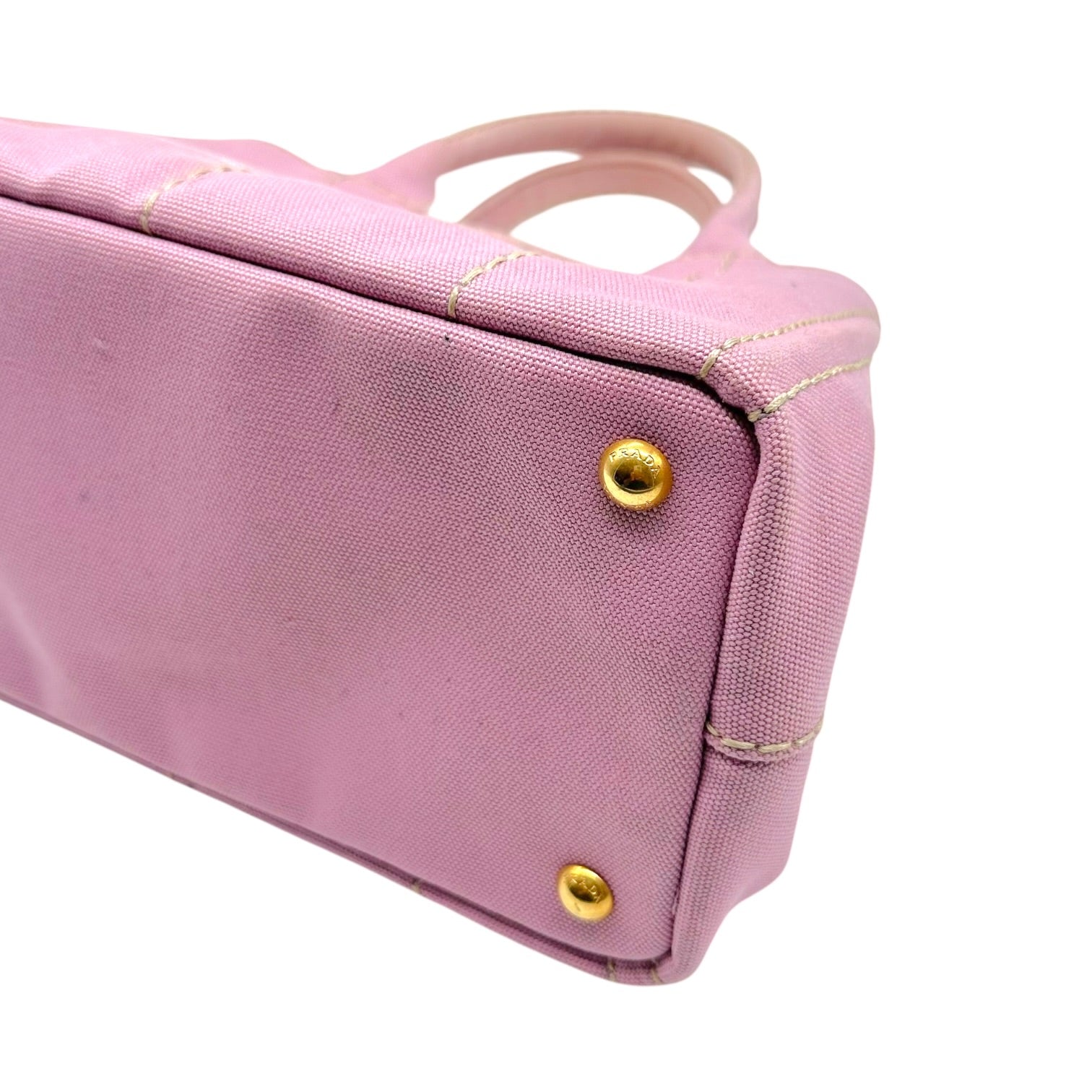 Prada Light Pink Mini Canapa Tote Bag