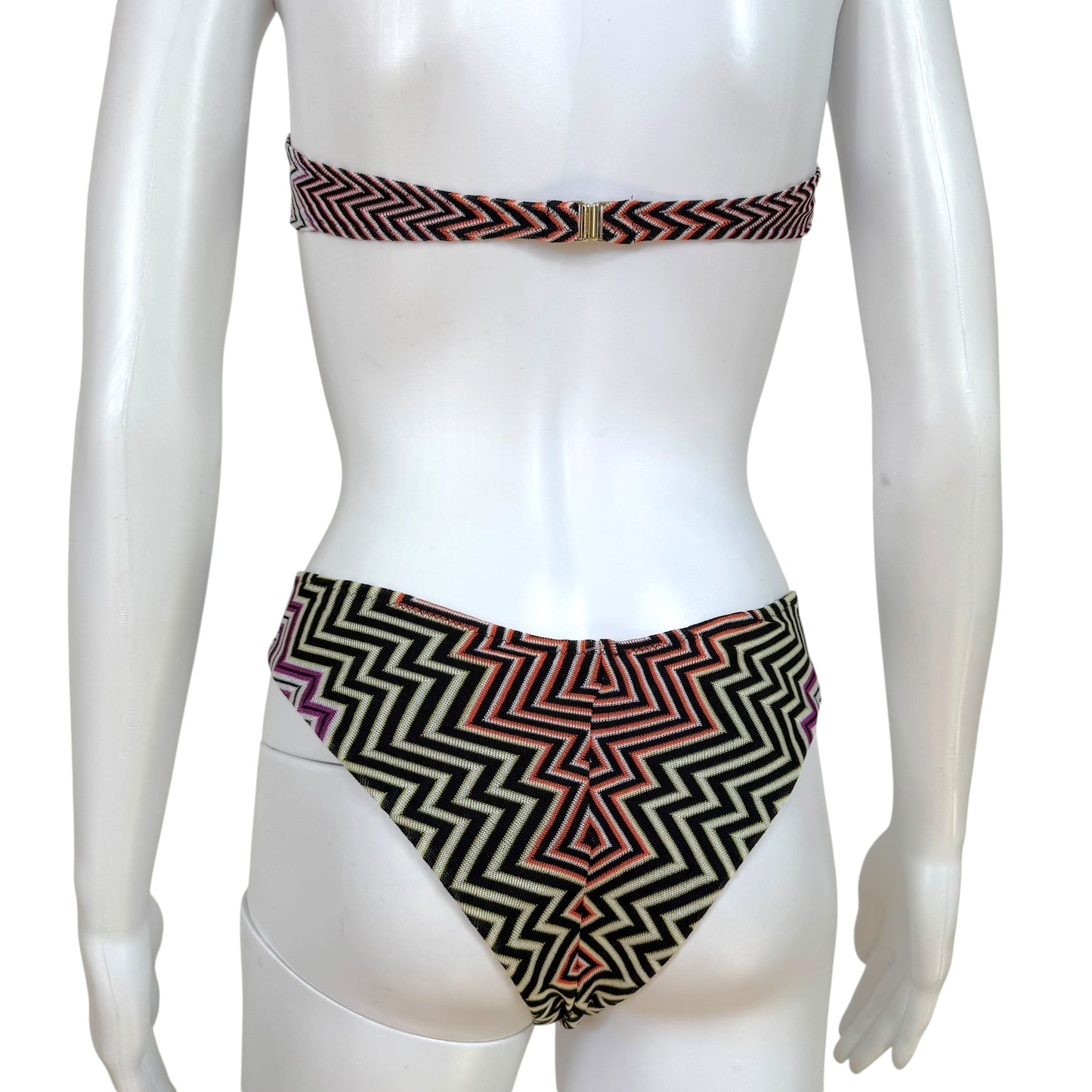 Missoni Mare Multicolor Chevron Knit Bandeau Bikini Set NEW