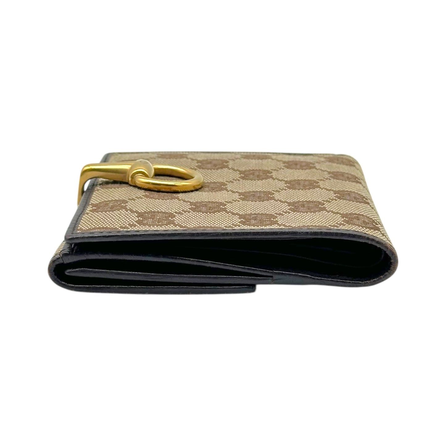 Gucci Canvas Monogram Horsebit Bi-fold Wallet - Outfit Repeater