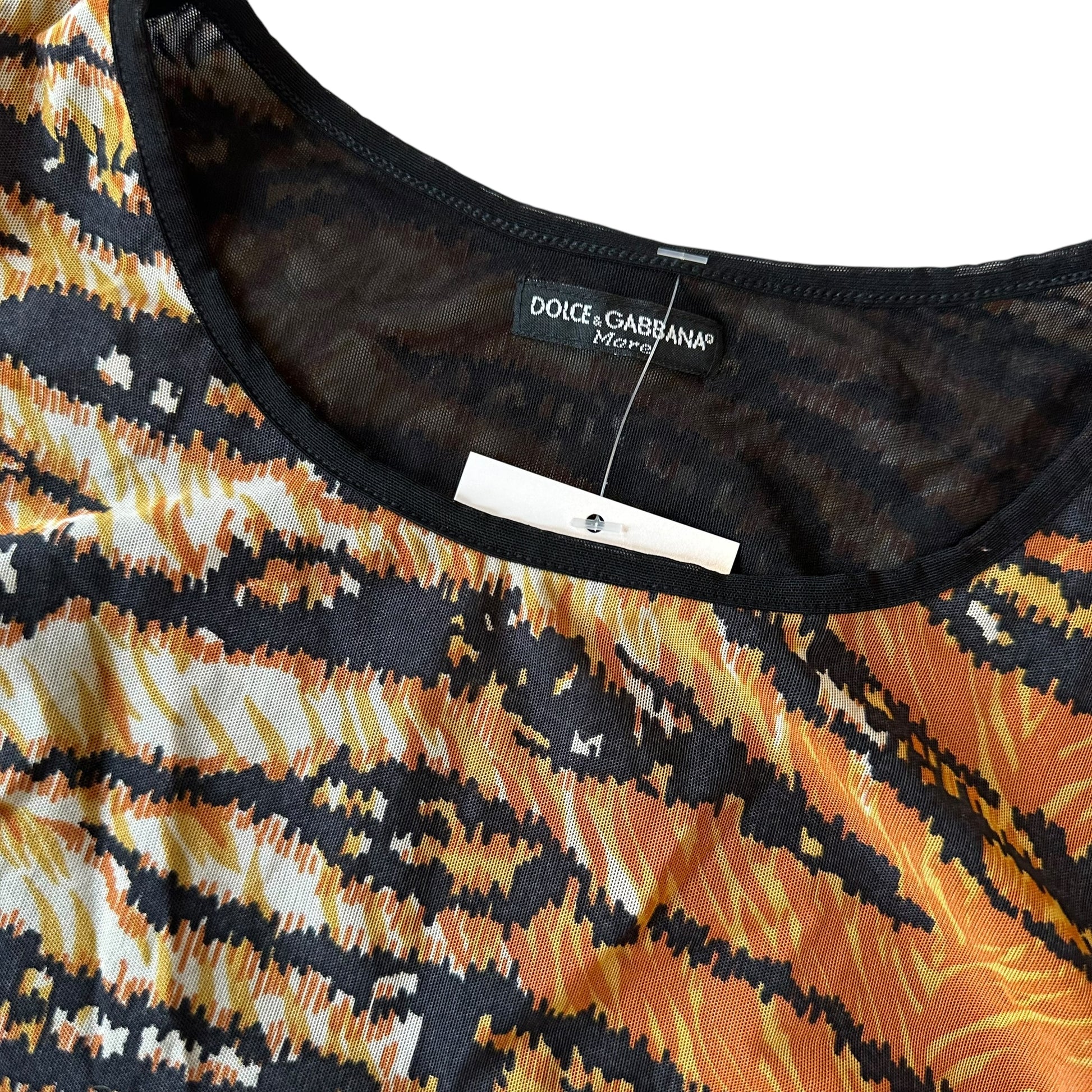 Dolce & Gabbana Mare Reversible Tiger Print Mesh Tank Top - Outfit Repeater