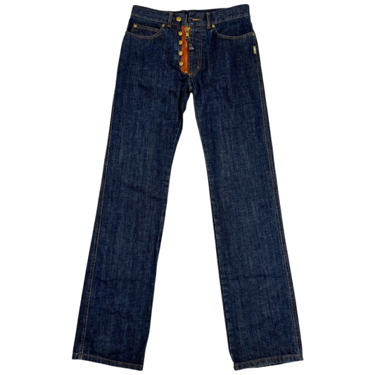 Jean Paul Gaultier Jean's Exposed Zipper Straight Leg Jeans - Outfit Repeater
