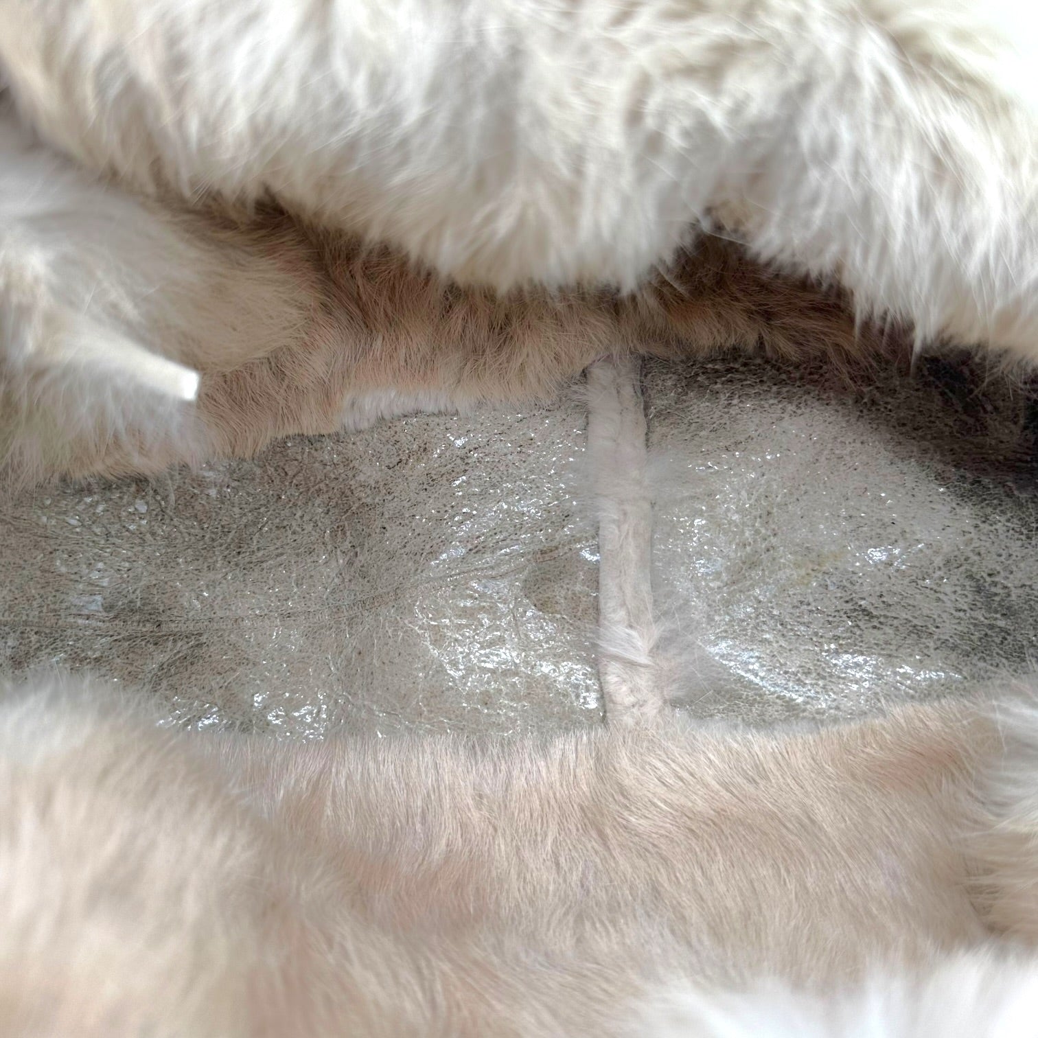 Dolce & Gabbana Ivory Fur Leather Shoulder Bag