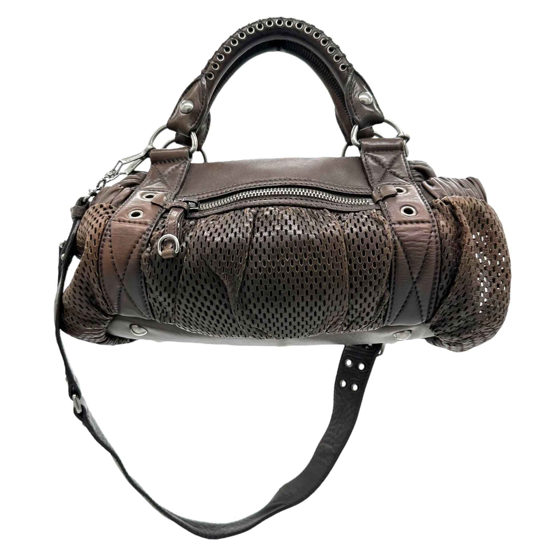 Miu Miu Perforated Leather 2-Way Bag - Outfit Repeater