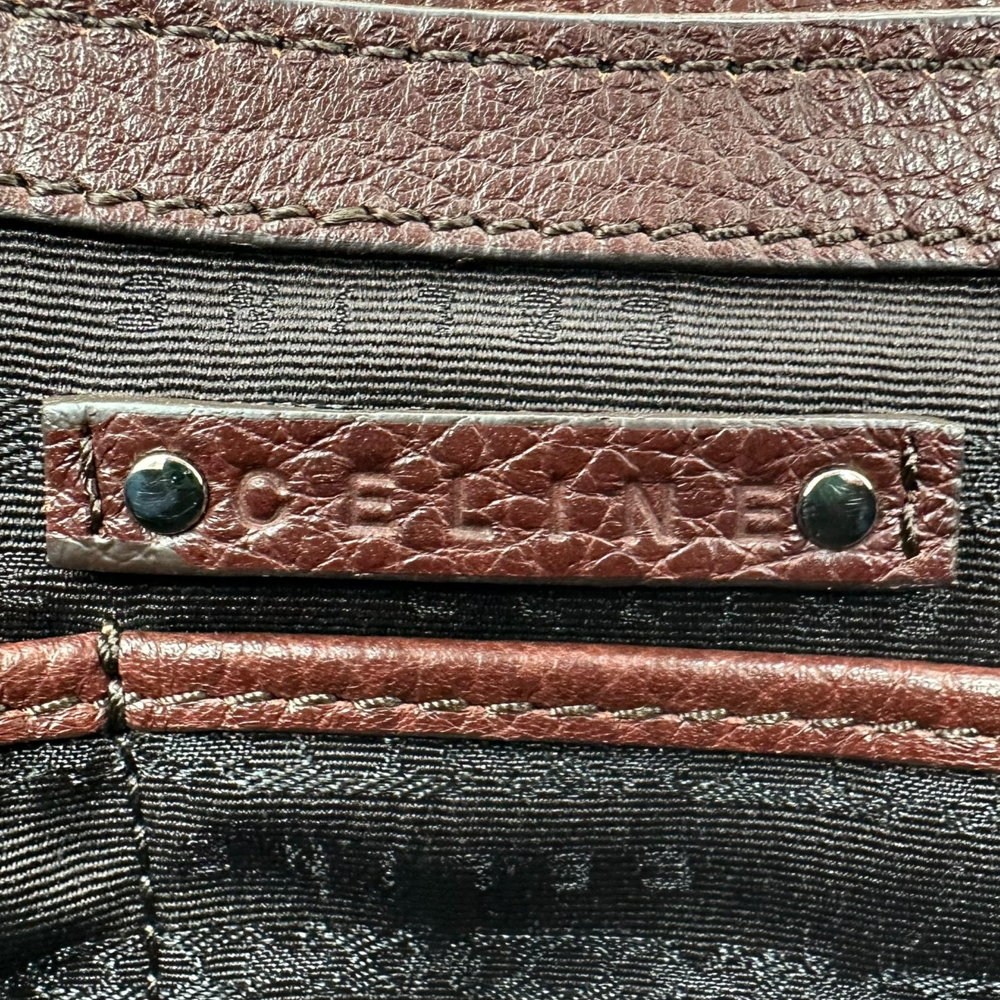 Celine Burgundy Leather Buckle Shoulder Bag - Outfit Repeater