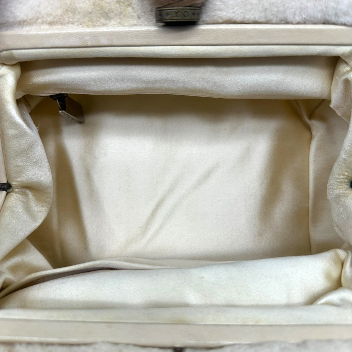 Louis Vuitton Ivory Mink Demi Lune Bag with Monogram