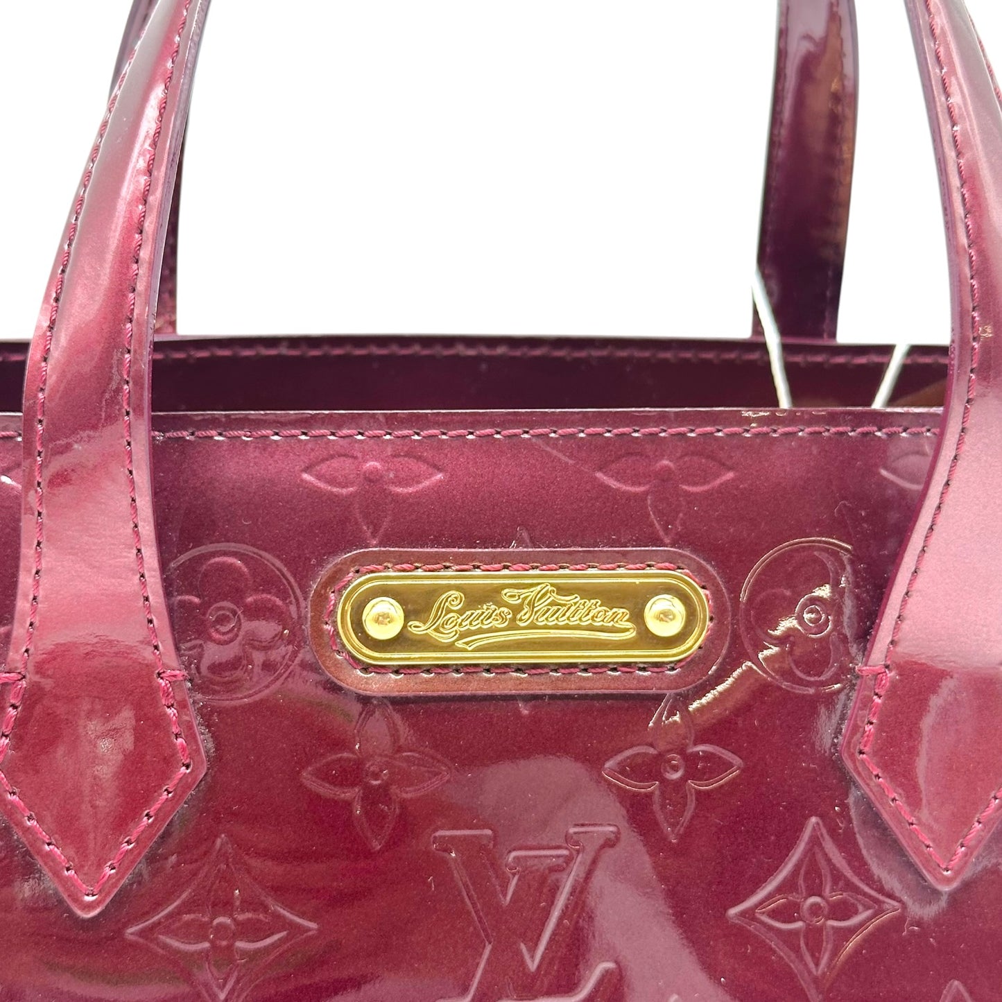 Louis Vuitton Burgundy Patent Vernis Monogram Wilshire Tote Bag