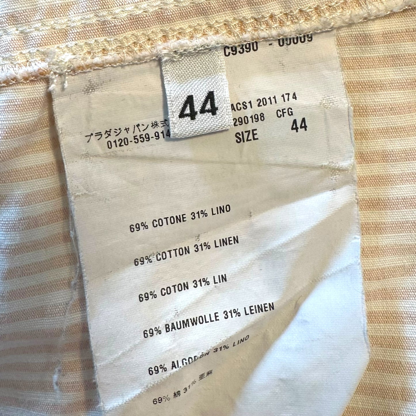 Prada Pink & White Striped Linen Blend Cropped Jacket - Outfit Repeater