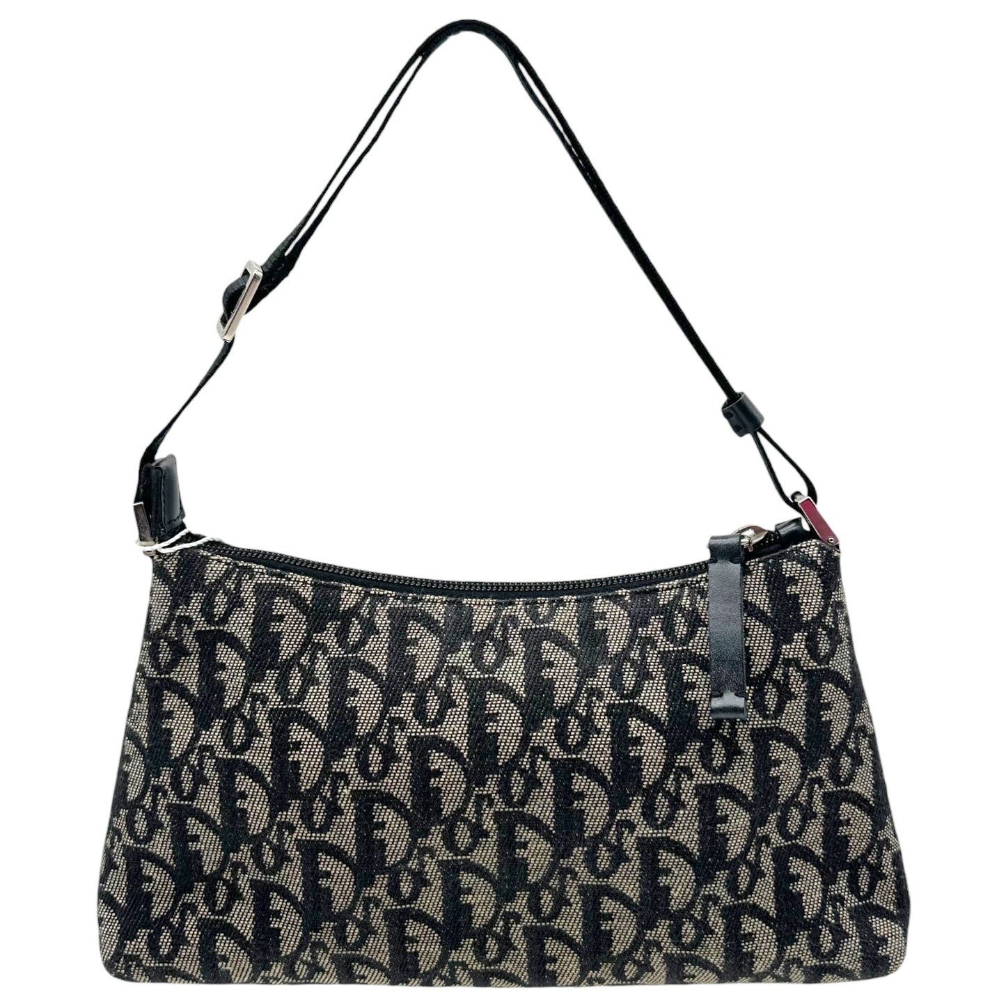 Christian Dior Black Trotter Monogram Shoulder Pochette Bag