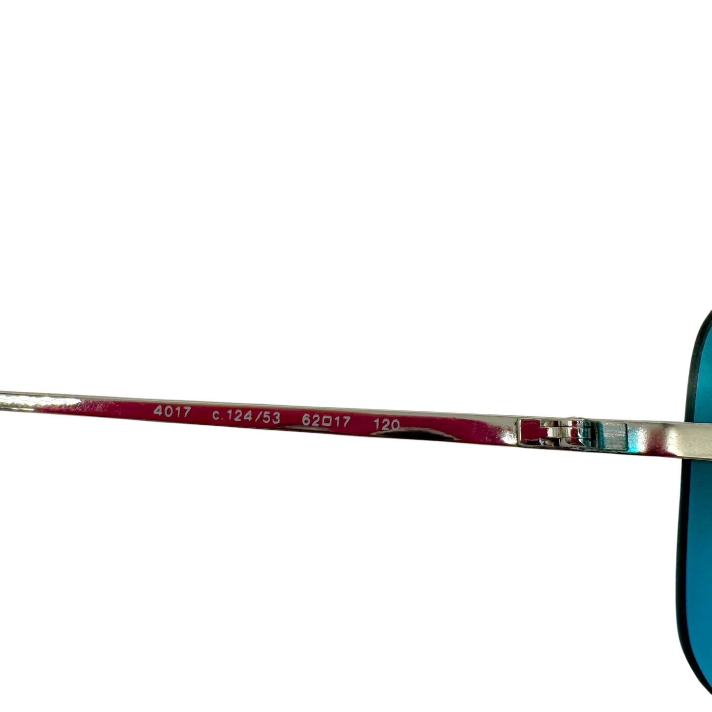 Chanel Rimless Rectangle Sunglasses Turquoise Silver