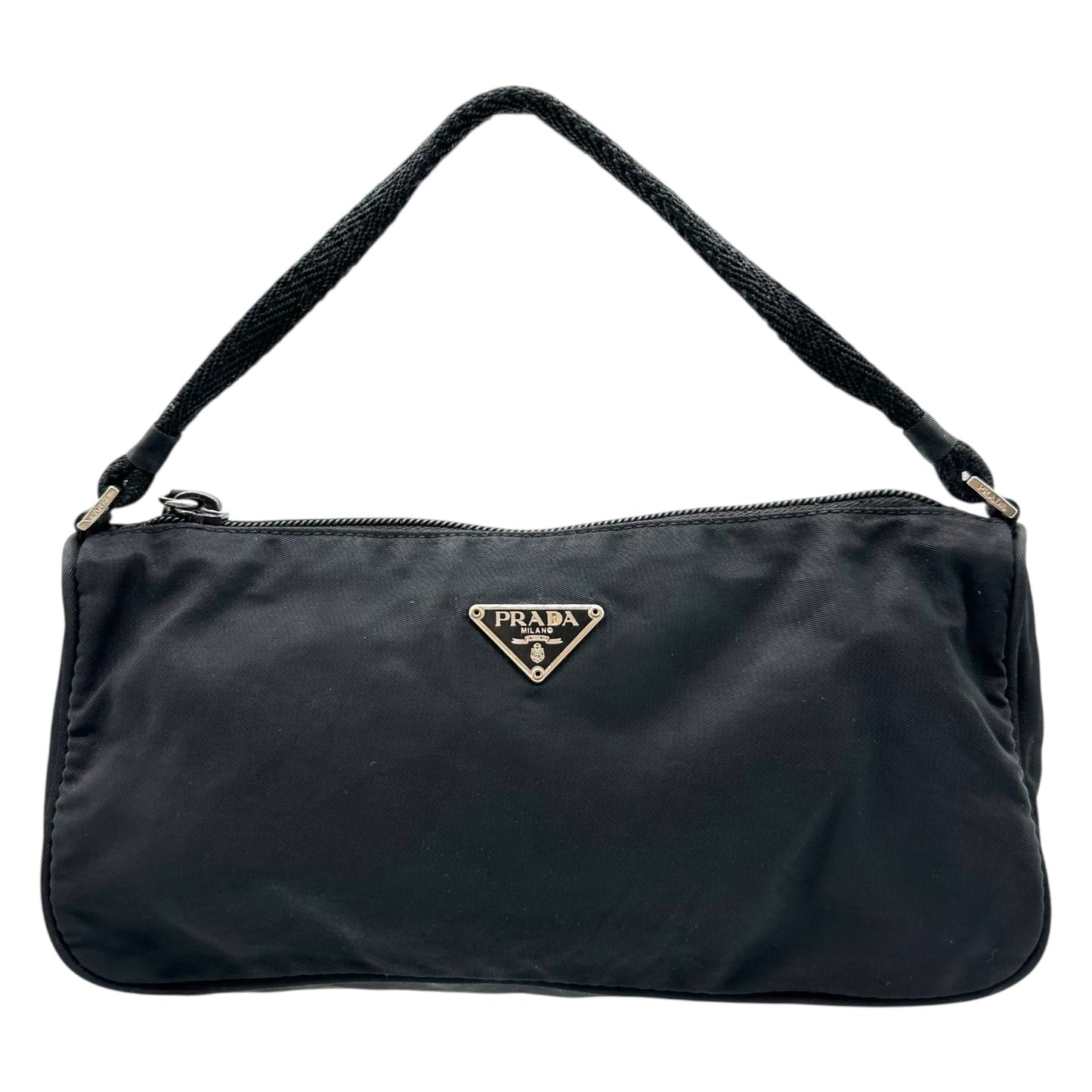 Prada Black Nylon Small Pochette Bag