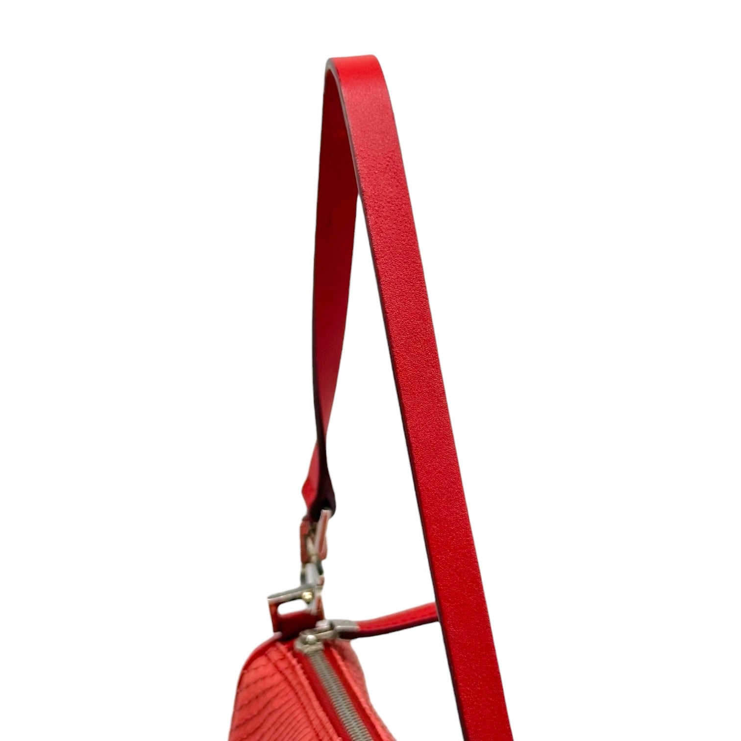 Salvatore Ferragamo Red Python Leather Pochette Bag