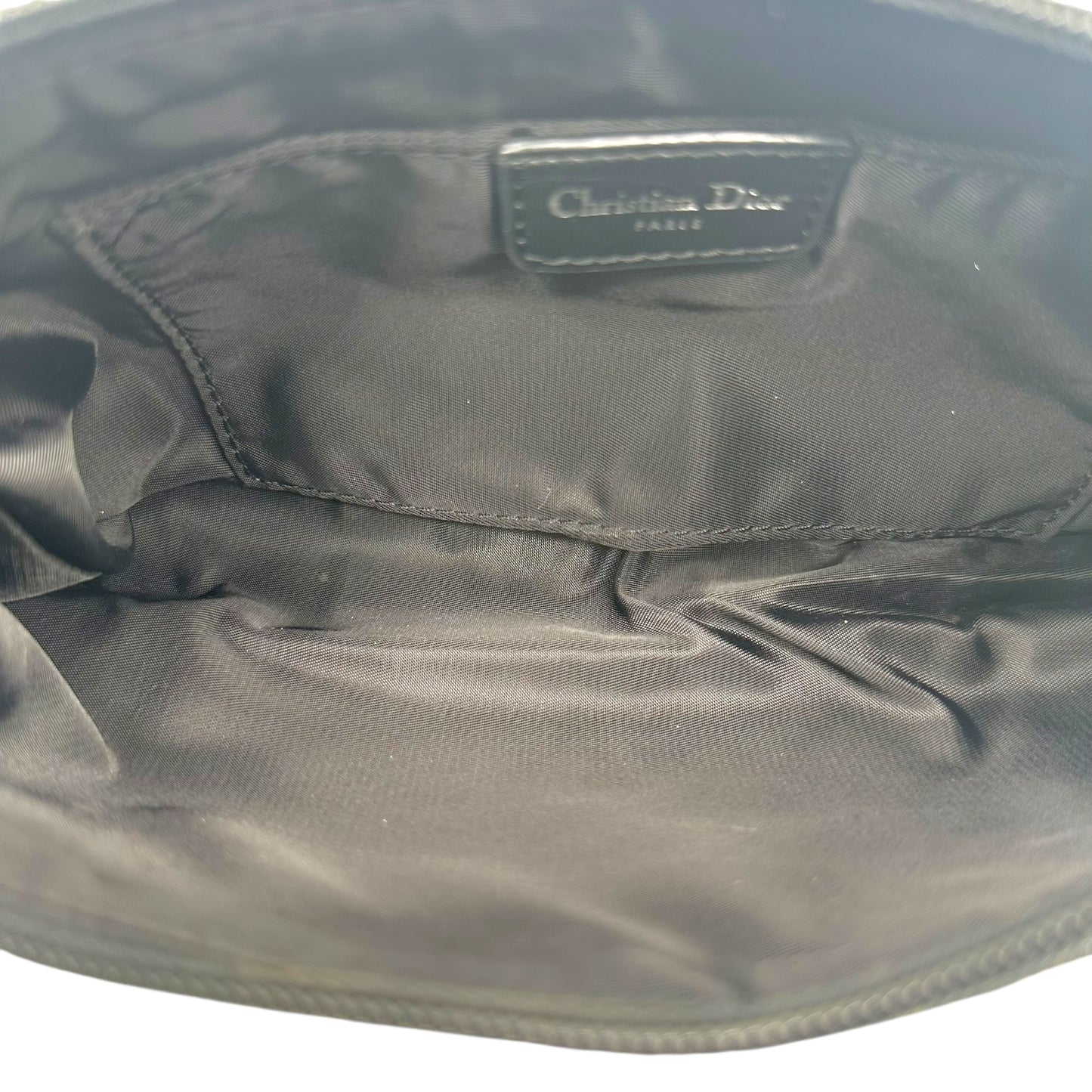 Christin Dior Black Trotter Monogram Shoulder Pochette Bag