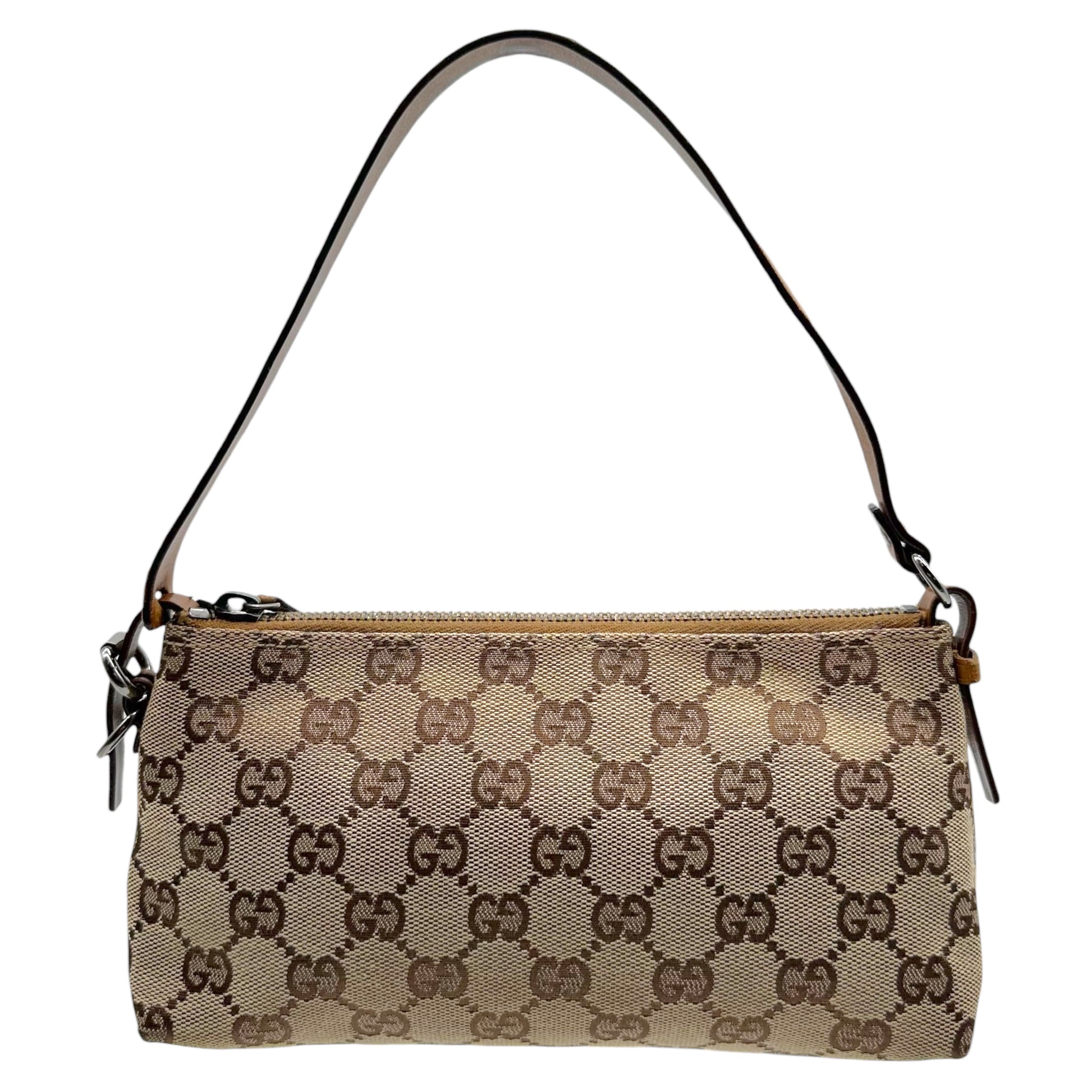 Gucci Mini Bag Tan Monogram Leather Strap