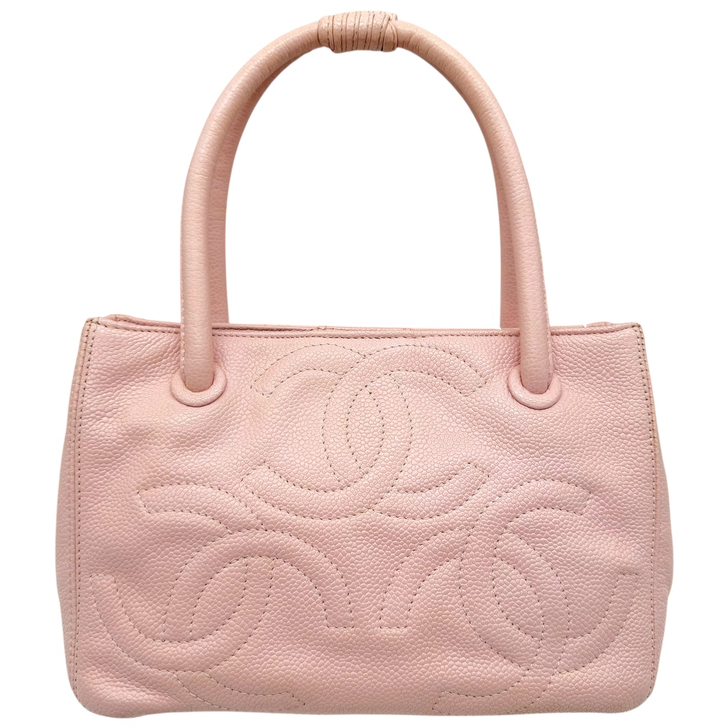 Chanel Pink Caviar Leather Triple CC Logo Mini Bag 2004-05 - Outfit Repeater
