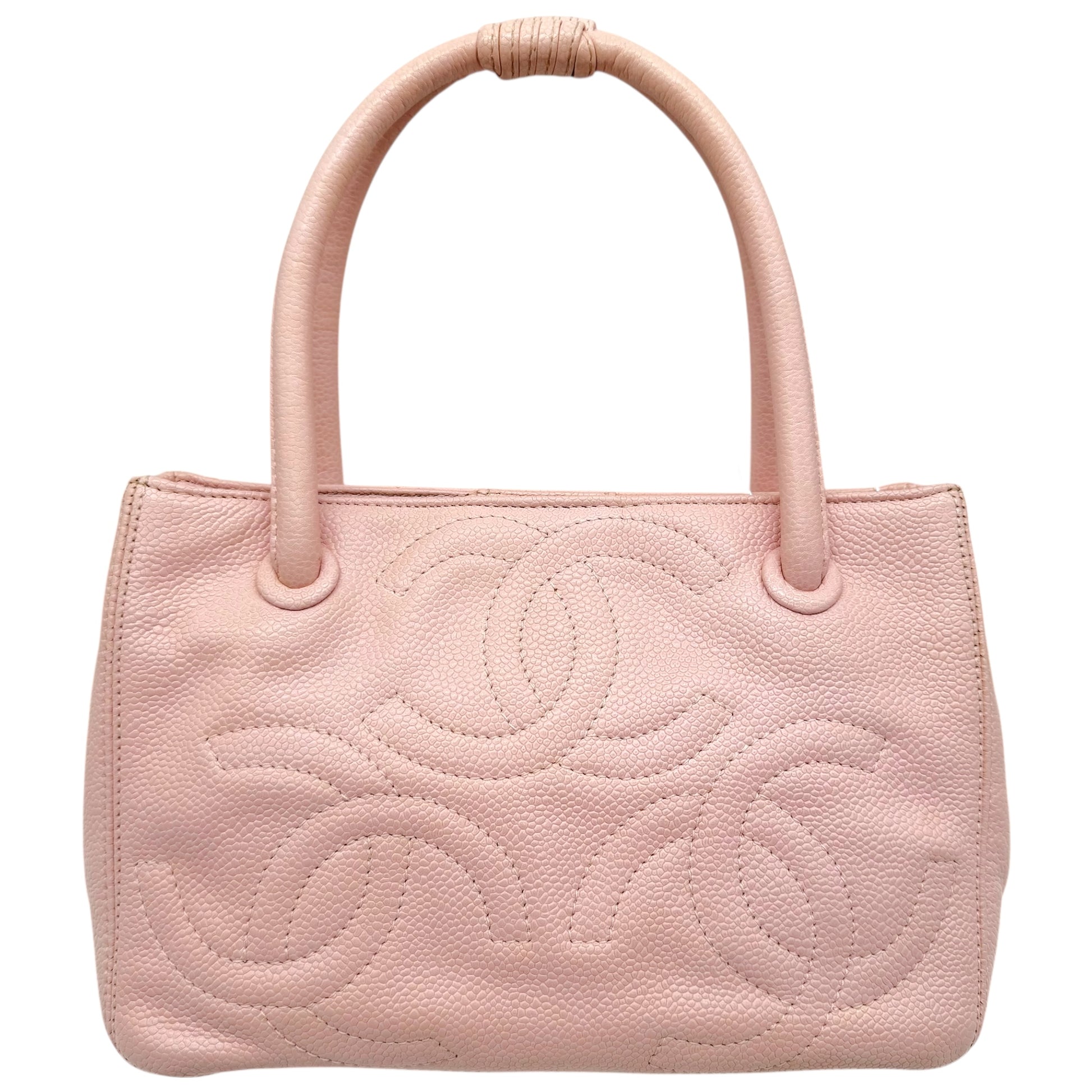 Chanel Pink Caviar Leather Triple CC Logo Mini Bag 2004-05 - Outfit Repeater