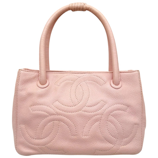 Chanel Pink Caviar Leather Triple CC Logo Mini Bag 2004-05 - Outfit Repeater