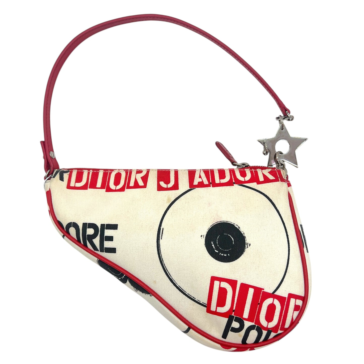 Christian Dior Hardcore Records Pierced Mini Saddle Bag