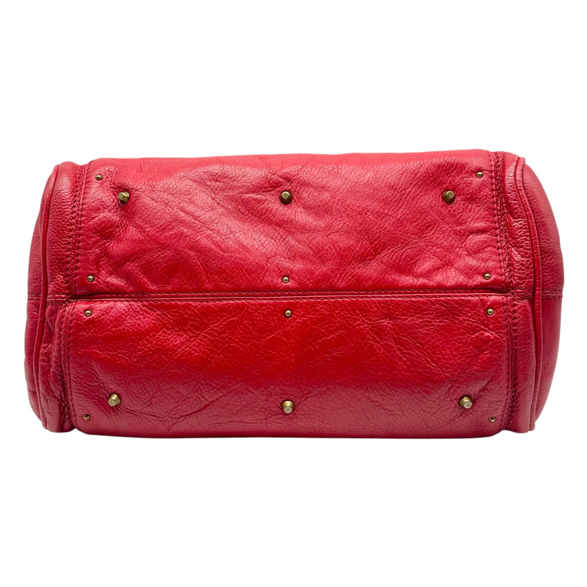 Chloé Red Leather Paddington Shoulder Bag