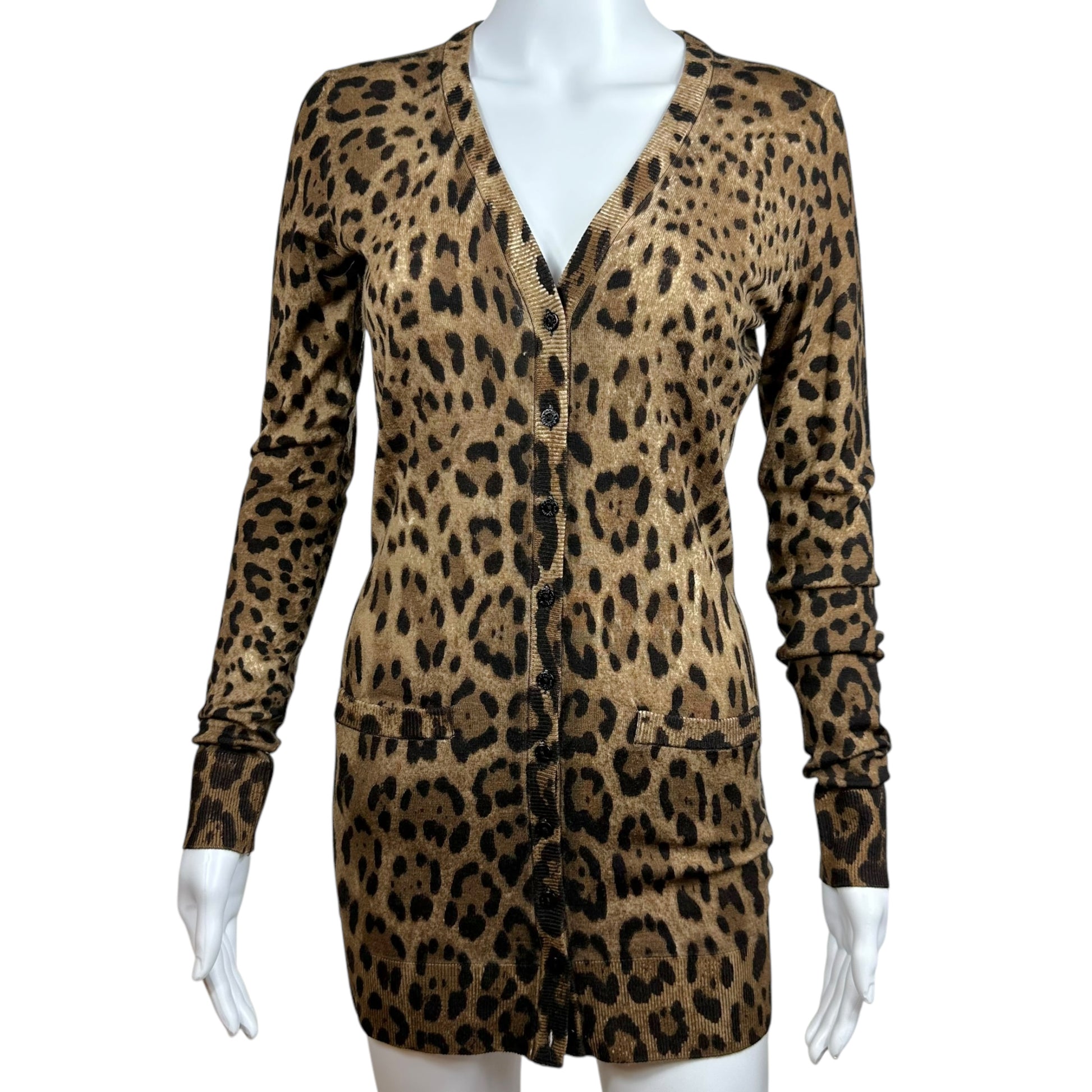 Dolce & Gabbana Leoprad Print Wool Cardigan - Outfit Repeater