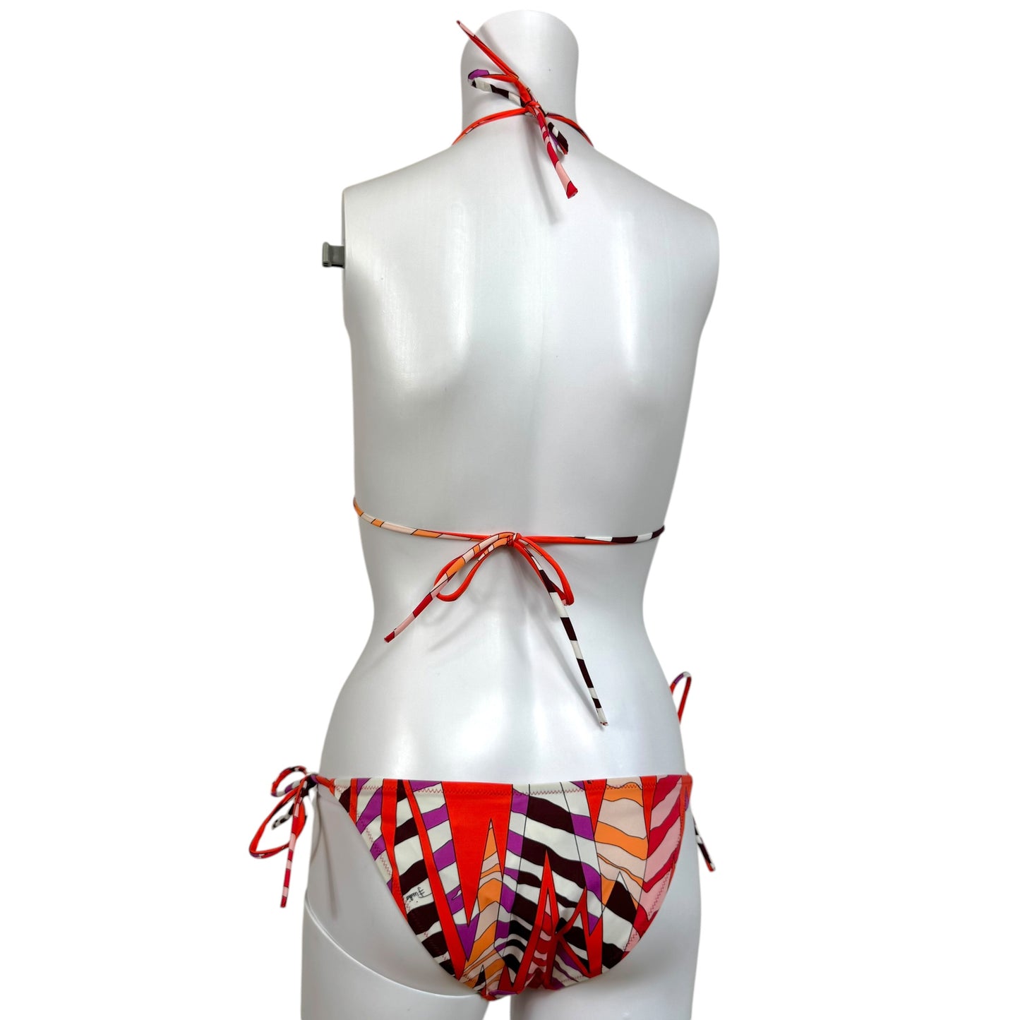 Emilio Pucci Orange & Purple Printed Bikini Set NEW